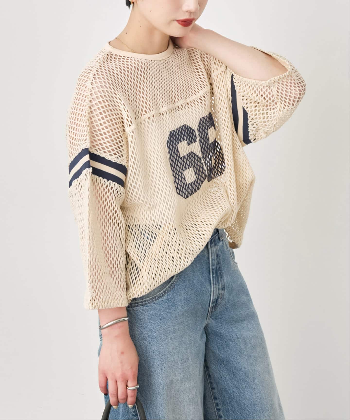 60's？Athletic Wear MASONフットボール Vネックシャツ 別注》athletic wear MASON メッシュフットボール*（Tシャツ