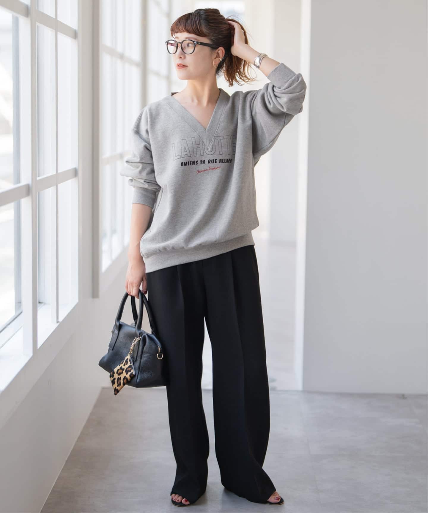 追加3》La Hutte / ラ ユット 別注Vネックスウェット*（スウェット