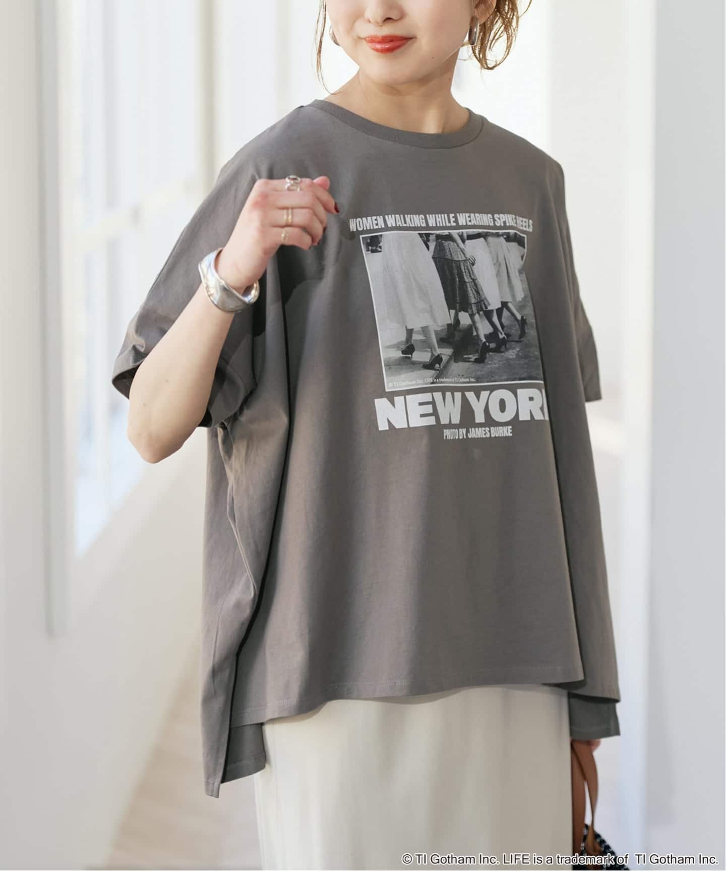 えーさん様！Spick & Spanライトスリットパンツ&ロゴスラブTシャツ！ Spick & Span｜スピック＆スパン（レディース／セレクト商品）の通販