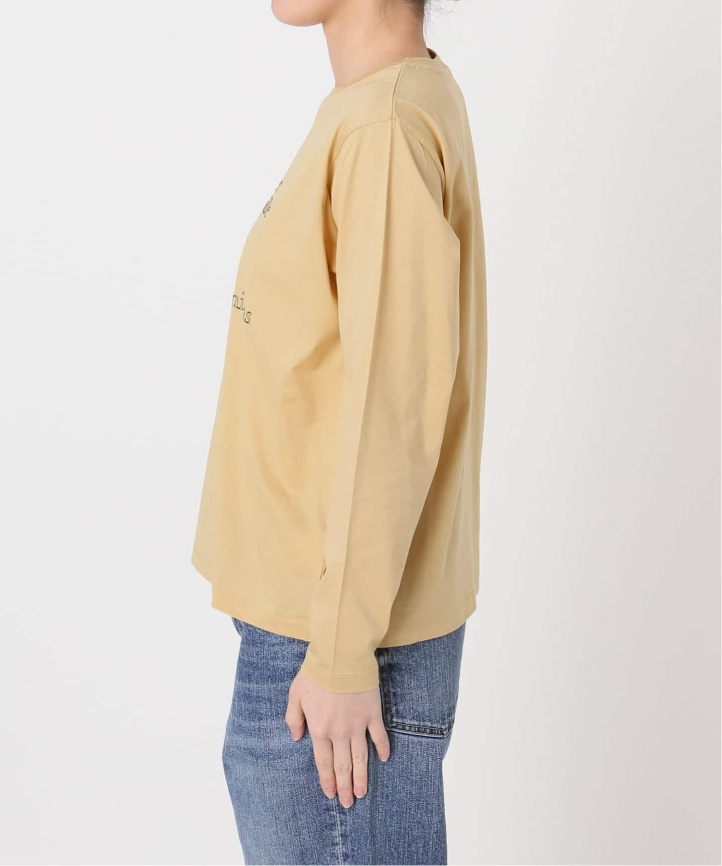 予約》La Hutte / ラ ユット 別注ロゴ刺しゅう L/S Tee*（Tシャツ