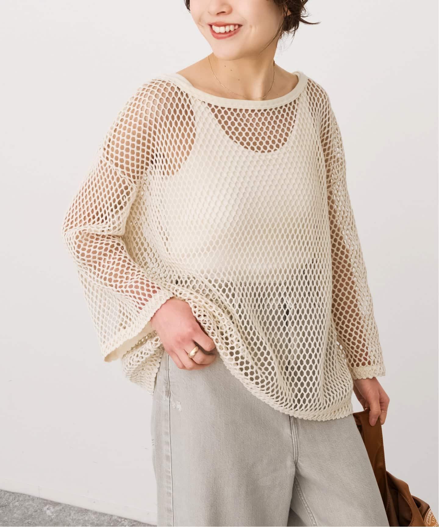 おーちゃんさん専用新品Spick & Span アカサムメッシュプルオーバー ACASAM / アカサム メッシュプルオーバー（Tシャツ／カットソー