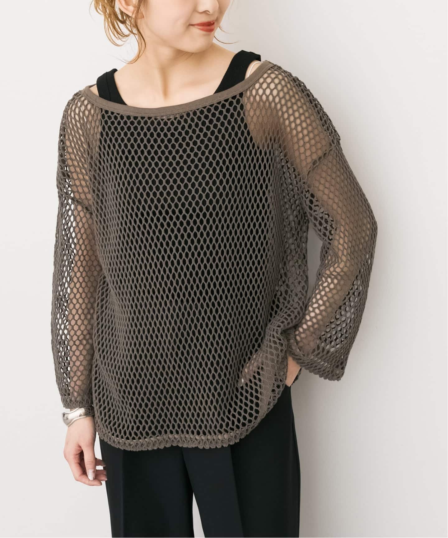 おーちゃんさん専用新品Spick & Span アカサムメッシュプルオーバー ACASAM / アカサム メッシュプルオーバー（Tシャツ／カットソー