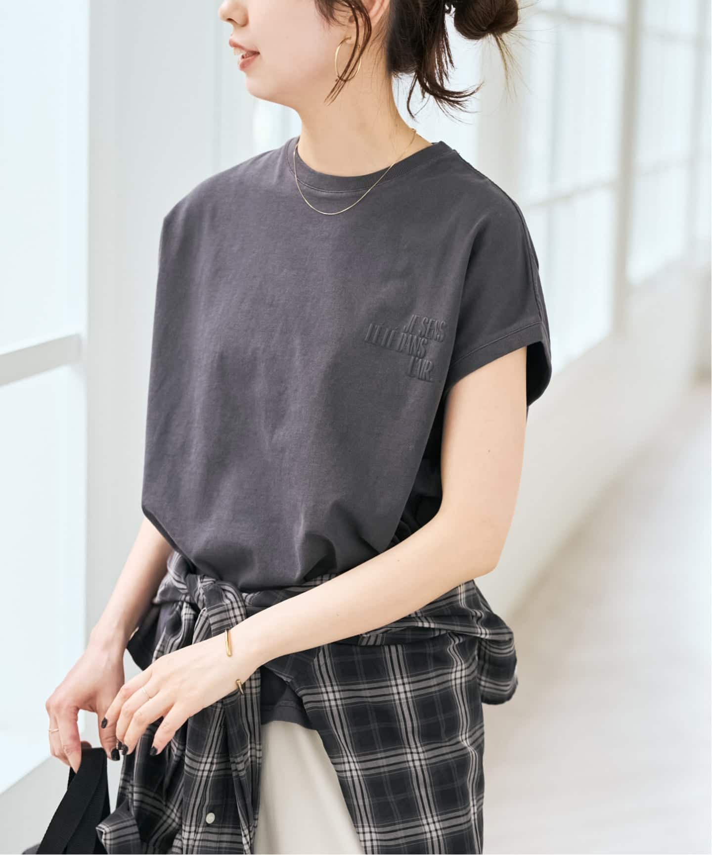 追加》upper hights/アッパーハイツ 別注BIG NO SLEEVE TEE*（Tシャツ