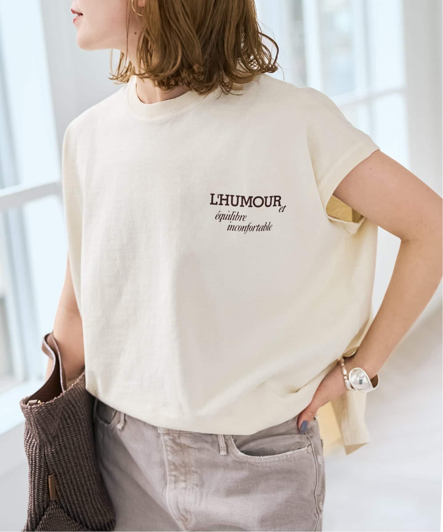 追加》upper hights/アッパーハイツ 別注BIG NO SLEEVE TEE*（Tシャツ