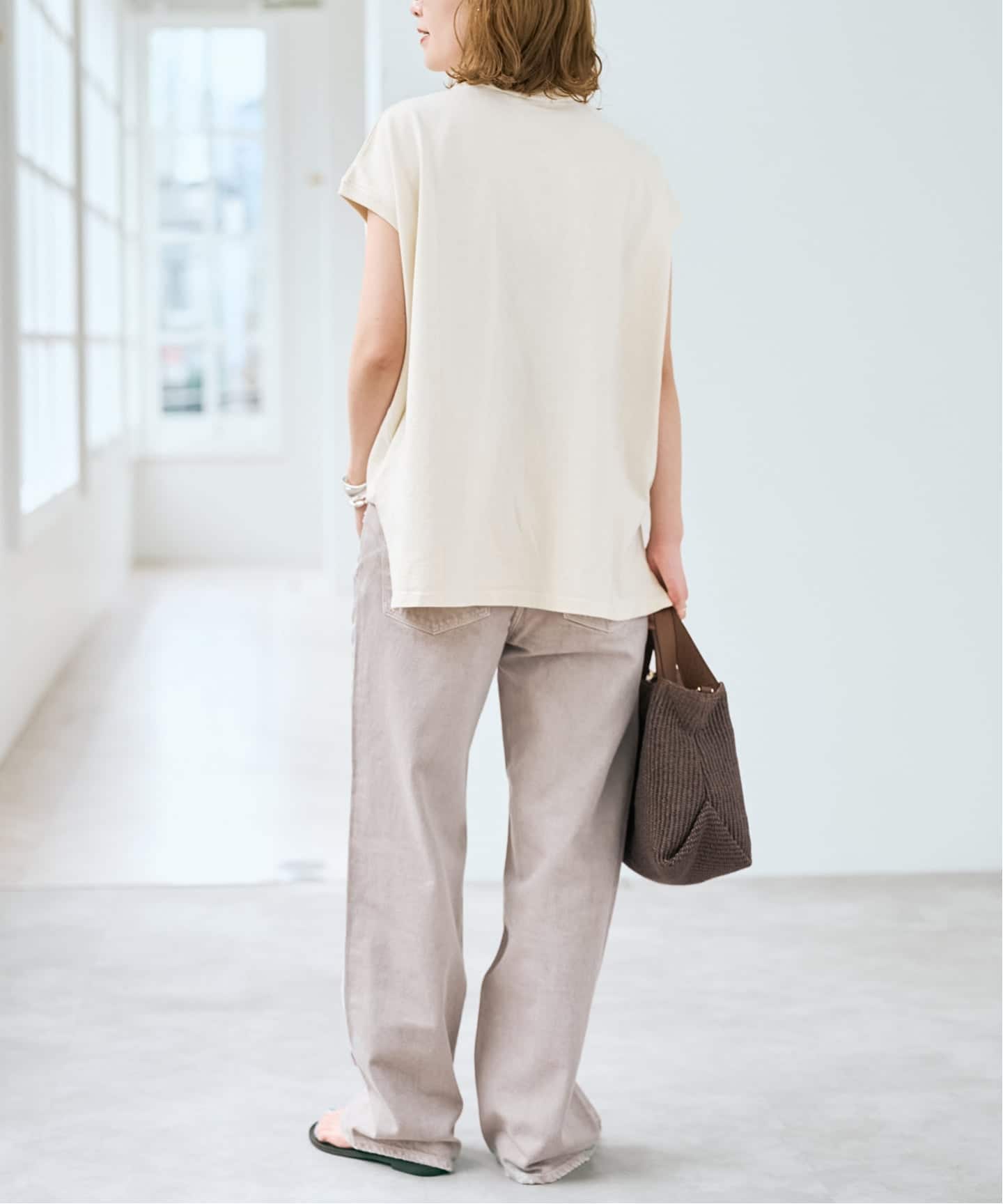 追加》upper hights/アッパーハイツ 別注BIG NO SLEEVE TEE*（Tシャツ