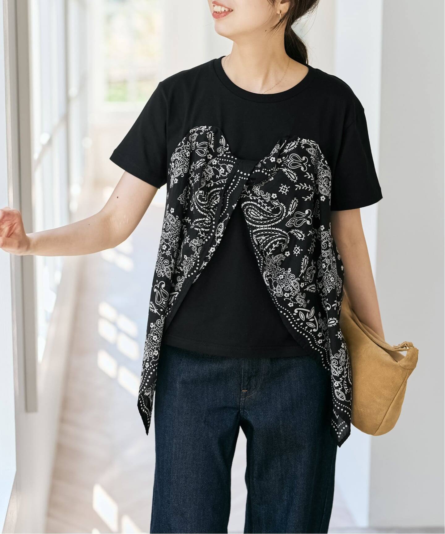 追加》manipuri / マニプリ Tシャツビスチェ（Tシャツ／カットソー