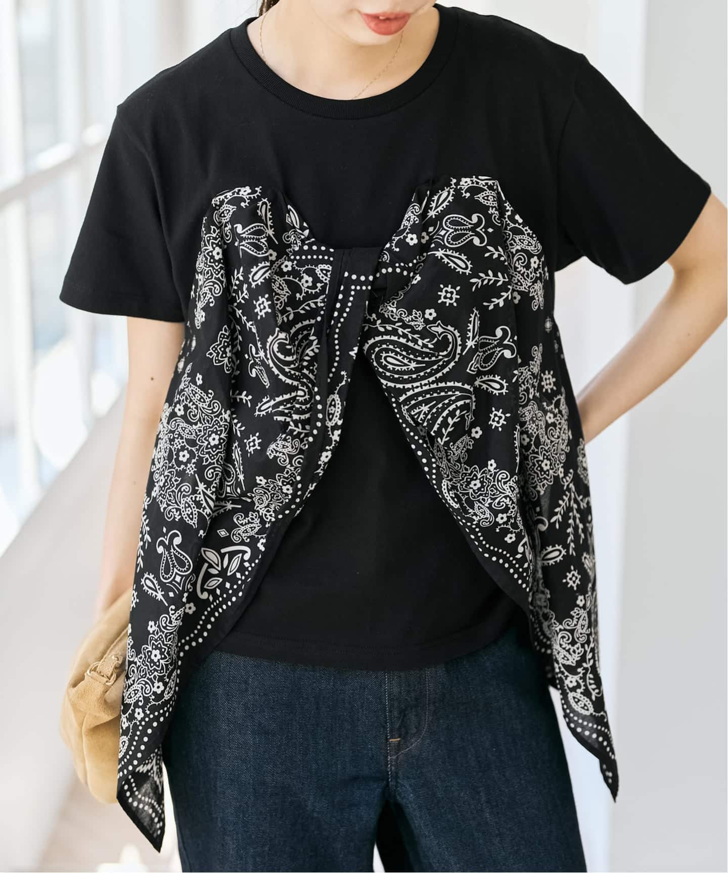 追加予約》manipuri / マニプリ Tシャツビスチェ（Tシャツ／カットソー