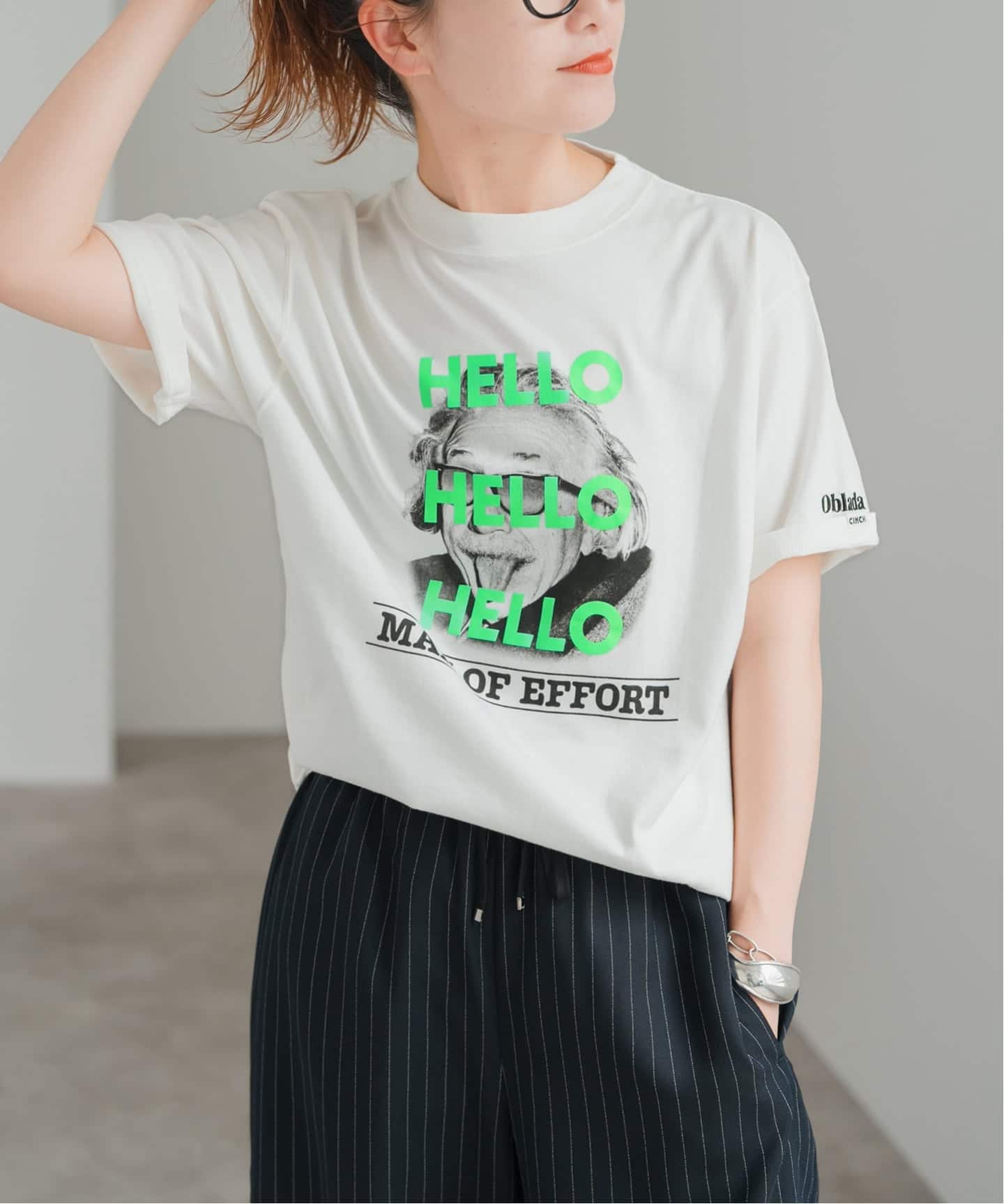 Oblada グラフィックプリント Tシャツ ナチュラル oblada - BEARS TEE / 熊プリントTシャツ / ブラック | HALLOW's web store
