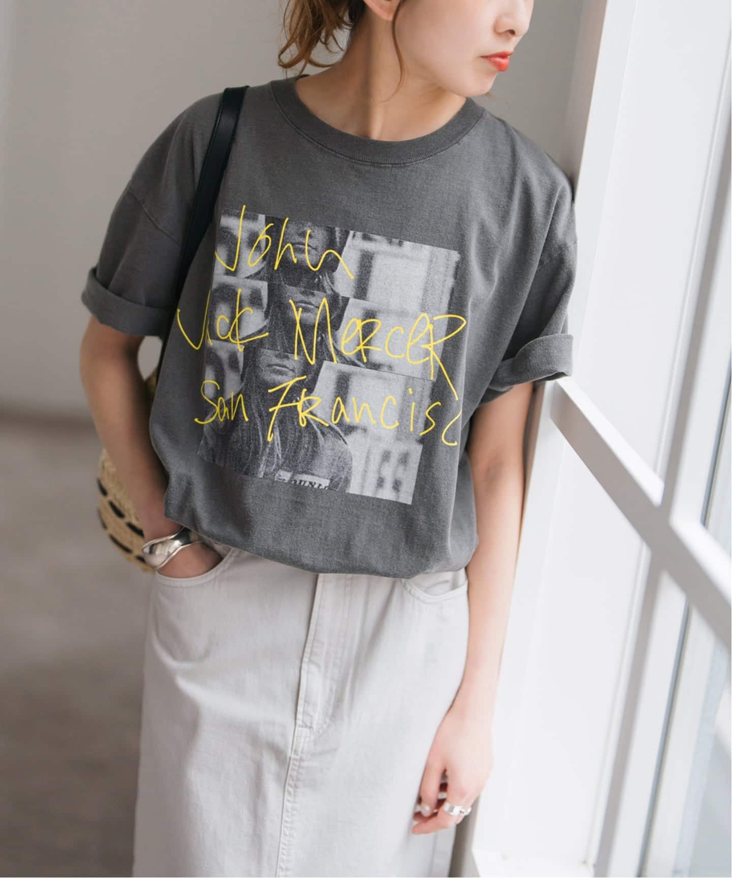 Spick & Spanジェイジェイマーサー ホワイト Tシャツ フリーサイズ WEB限定追加》J.J.Mercer / ジェイジェイマーサー Photo Tsh（Tシャツ