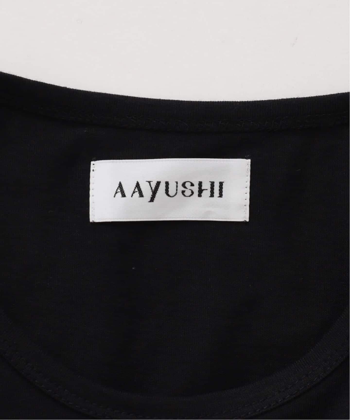 一部店舗+WEB限定 / 追加予約》AAYUSHI / アユーシ ペプラムラッフルT