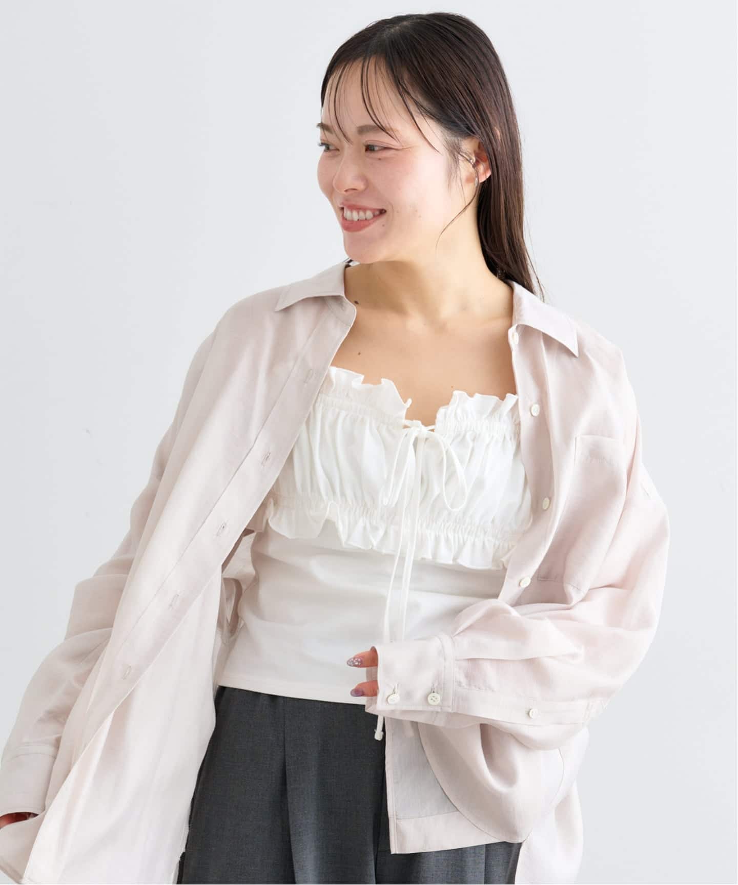 予約》ギャザーキャミソール（キャミソール）｜U by SPICK&SPAN（ユー