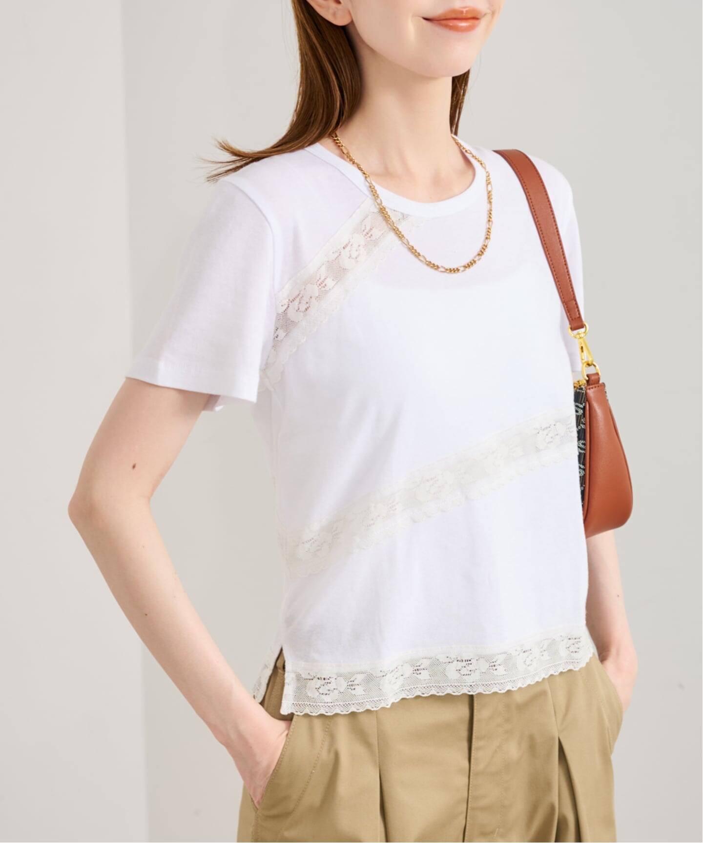 レーステープカットトップス（Tシャツ／カットソー）｜UBY Spick 