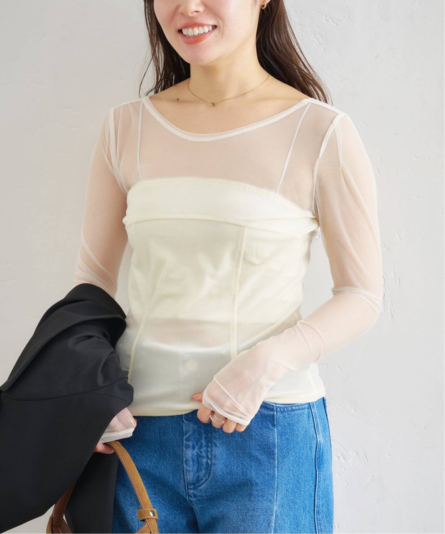 シアーベロア コルセットトップス（Tシャツ／カットソー）｜UBY Spick