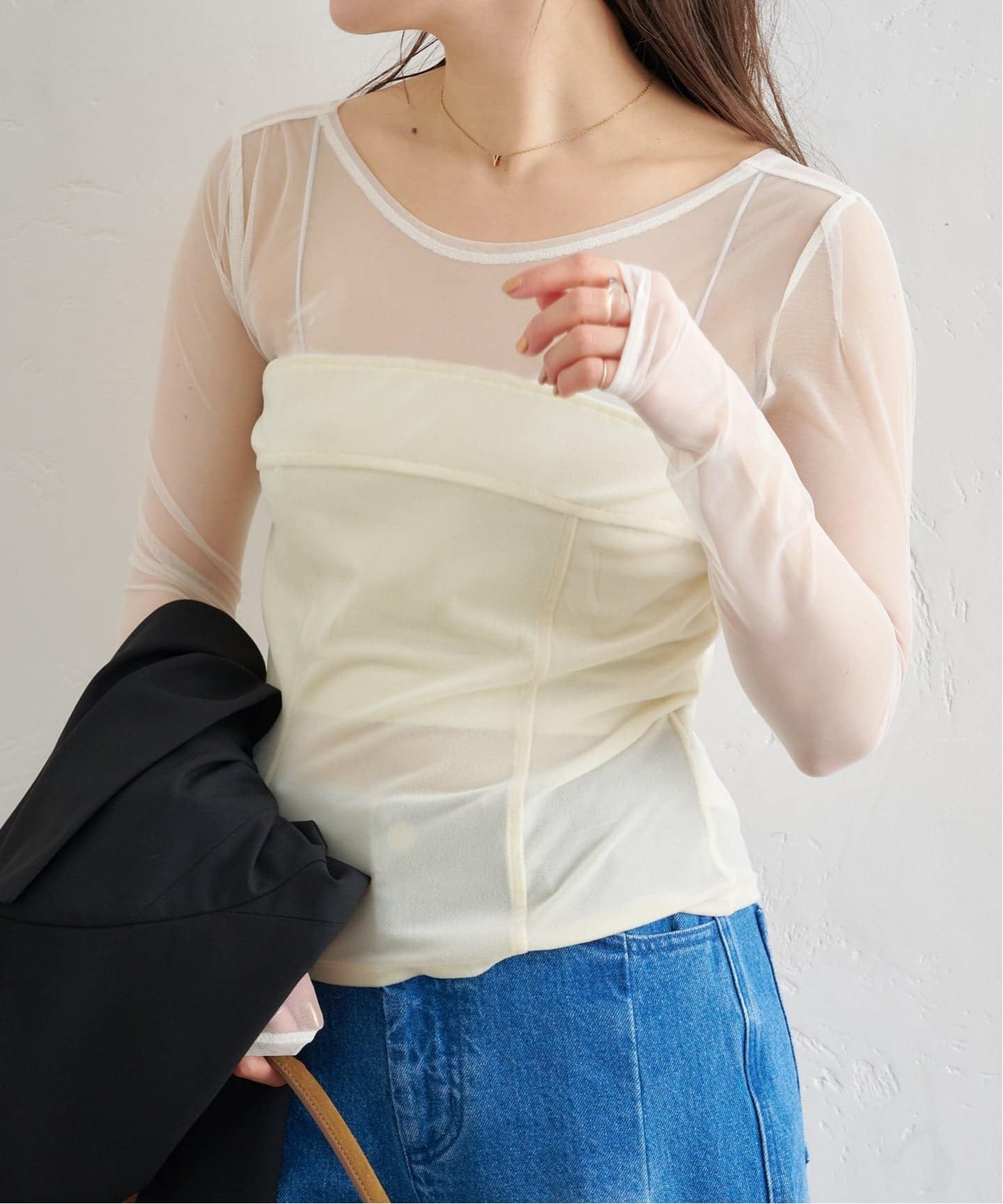 シアーベロア コルセットトップス（Tシャツ／カットソー）｜UBY Spick