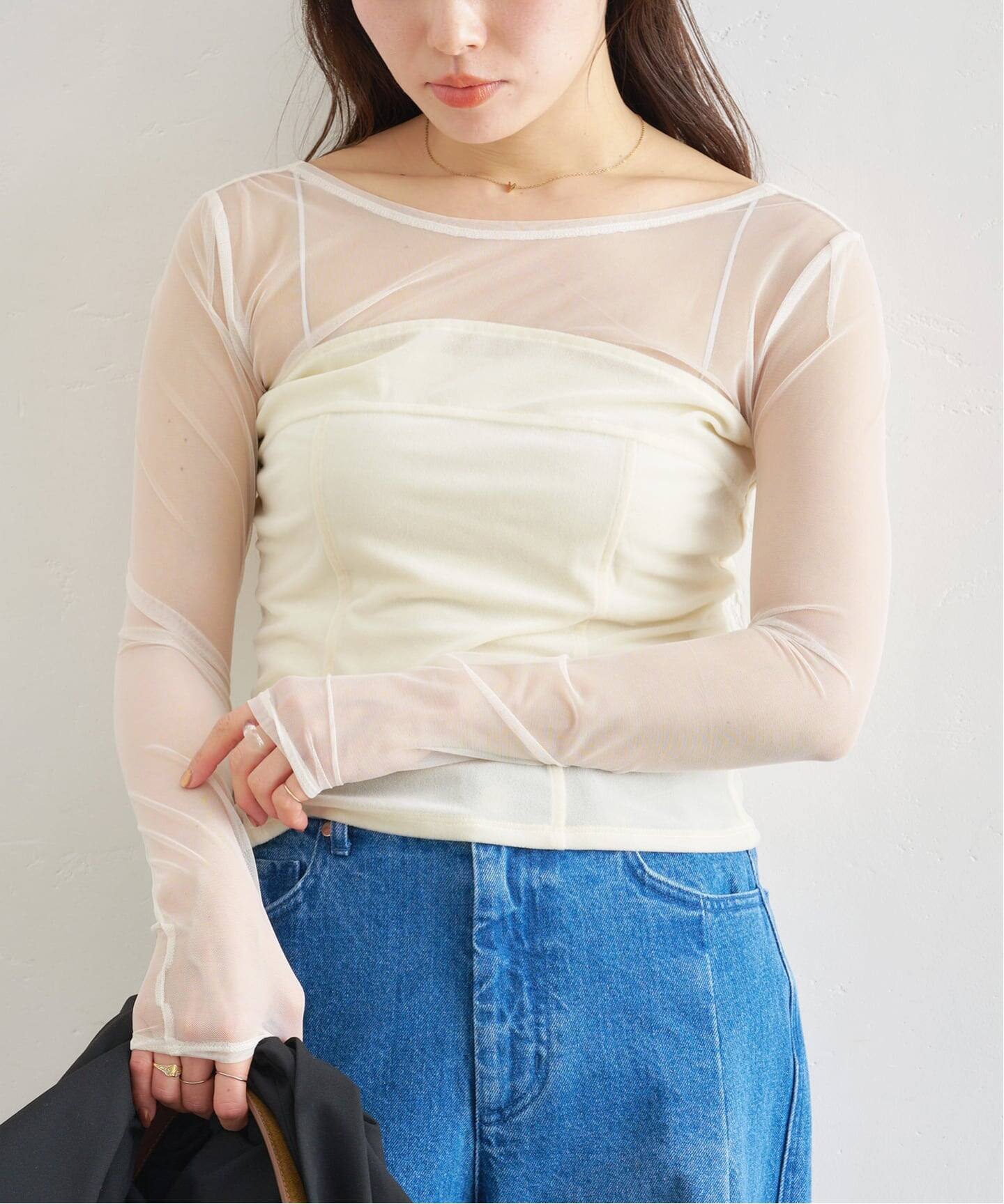 シアーベロア コルセットトップス（Tシャツ／カットソー）｜UBY Spick