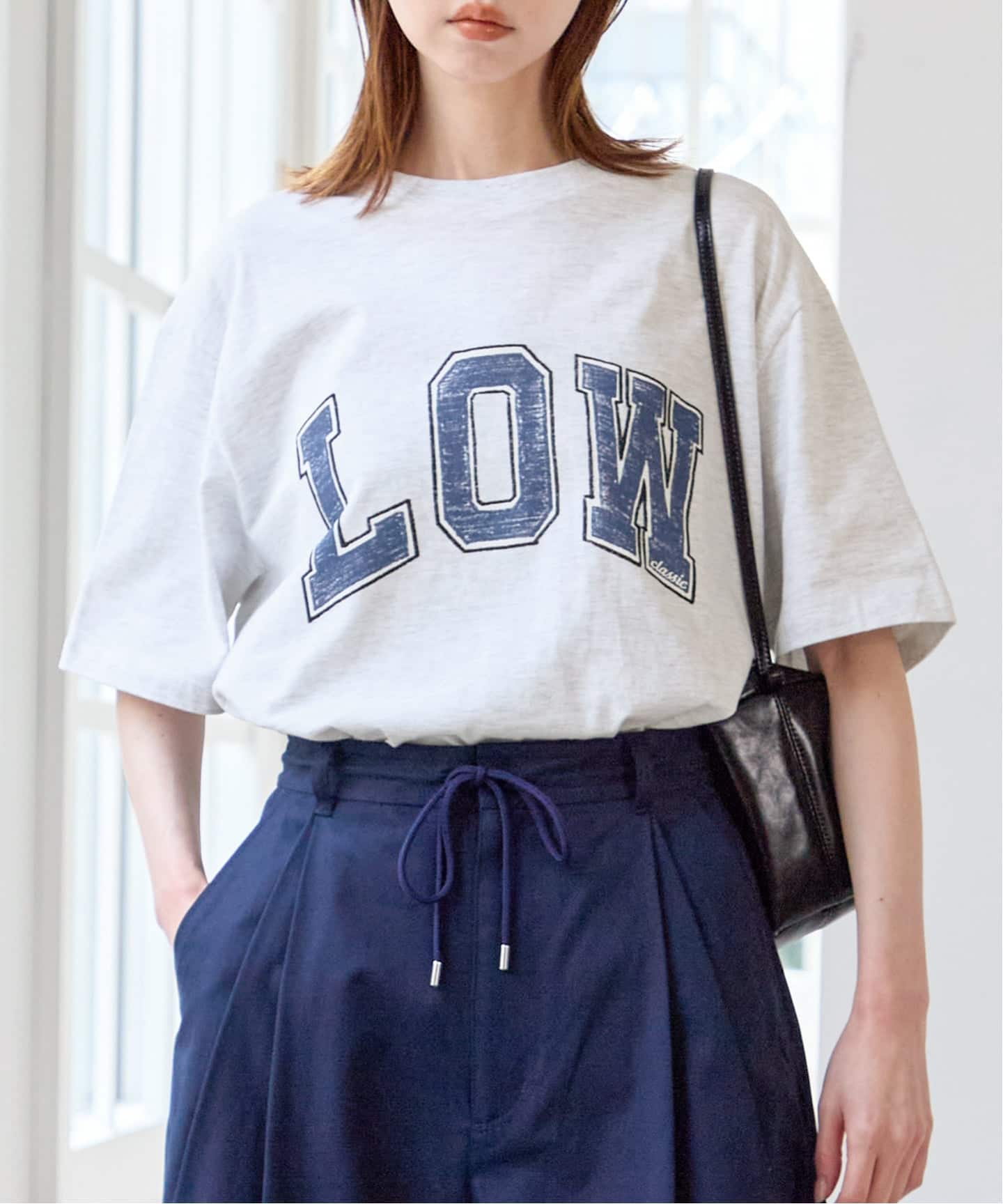Low classic　ロウクラシック　SHIRRING SHIRTS　シャツ LOW CLASSIC（ロウクラシック） ブラウス シャツ WRINKLE HALF SLEEVE