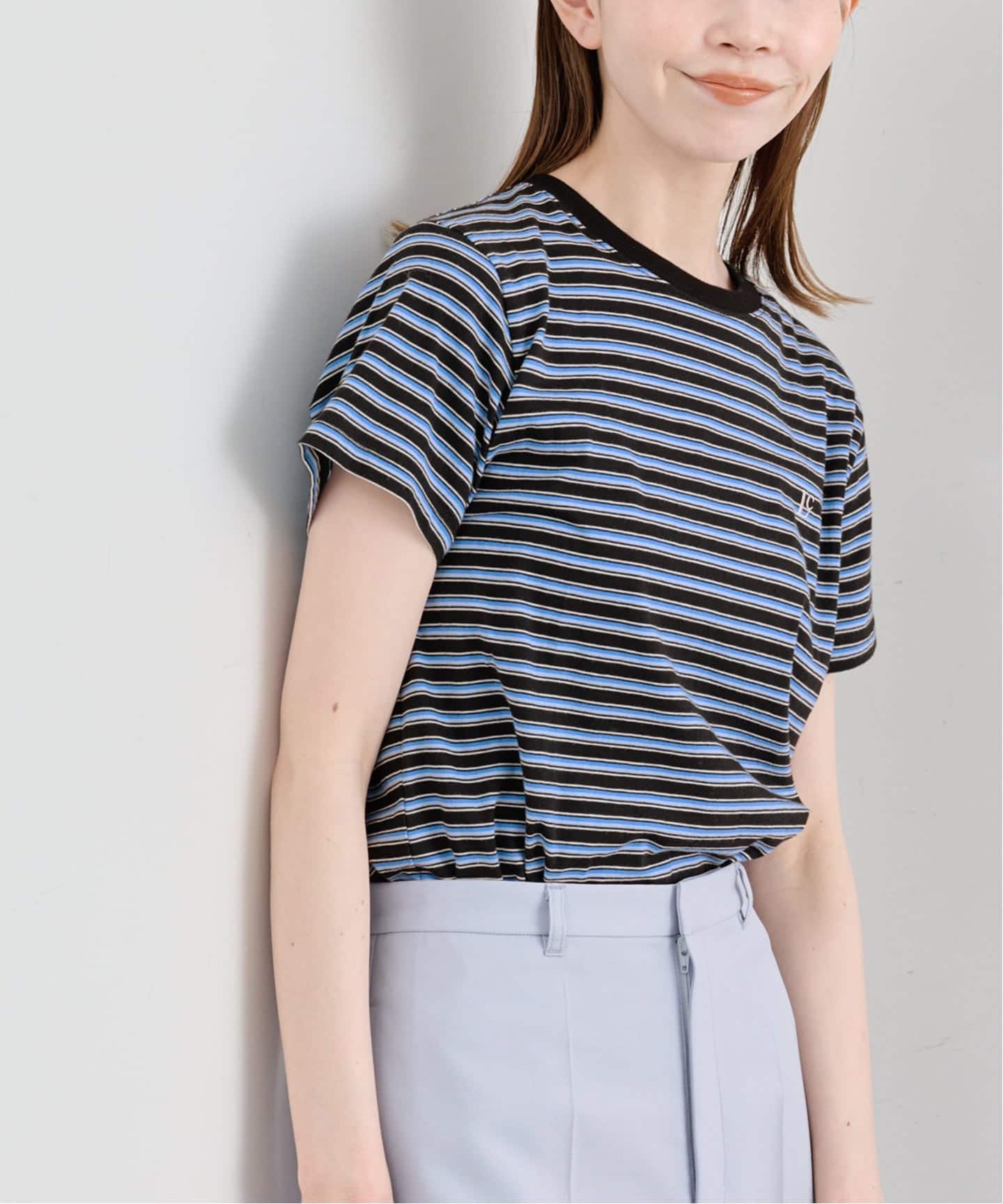 LOW CLASSIC Lc / ロウ クラシック エルシー Lc STRIPED MINI T-SHIRT
