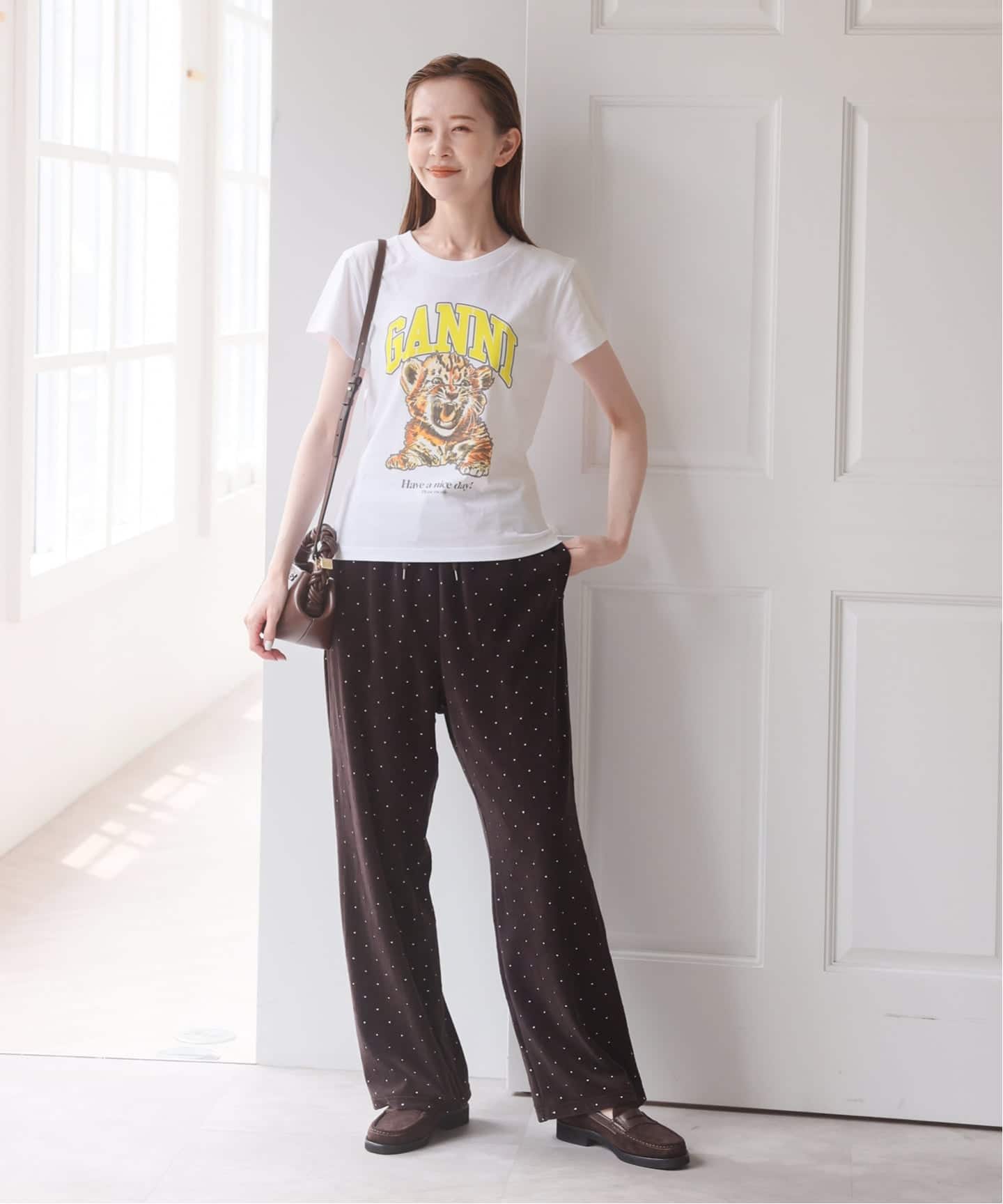 新宿・WEB限定》GANNI / ガニー Basic Cotton Baby Fit Tiger（Tシャツ