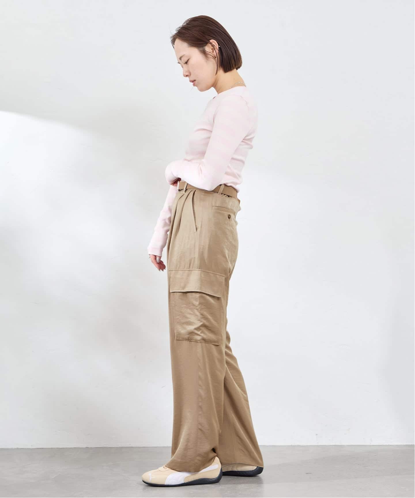 GANNI / ガニー Soft Cotton Straipe Rib Longsleeve（Tシャツ