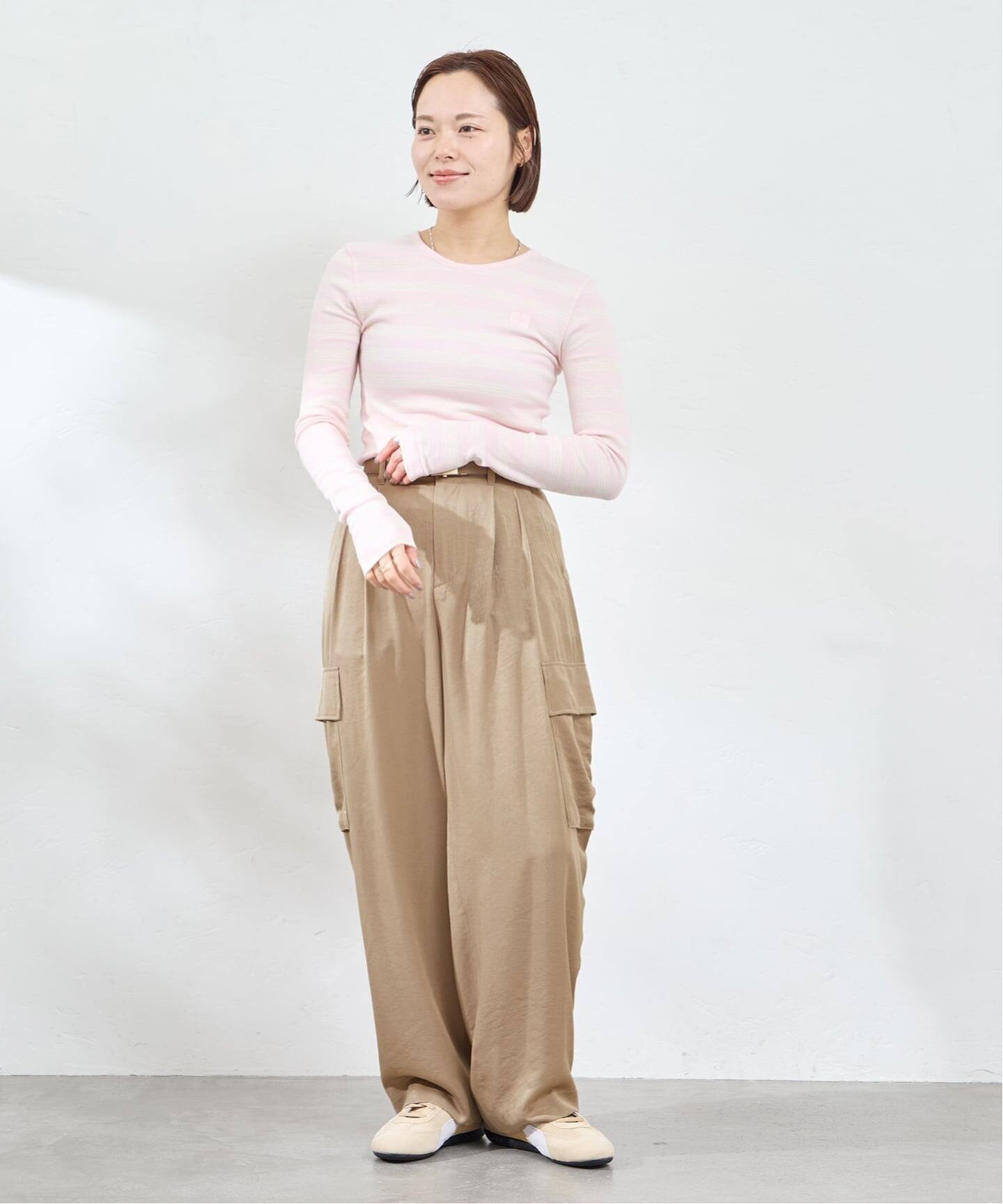 GANNI / ガニー Soft Cotton Straipe Rib Longsleeve（Tシャツ