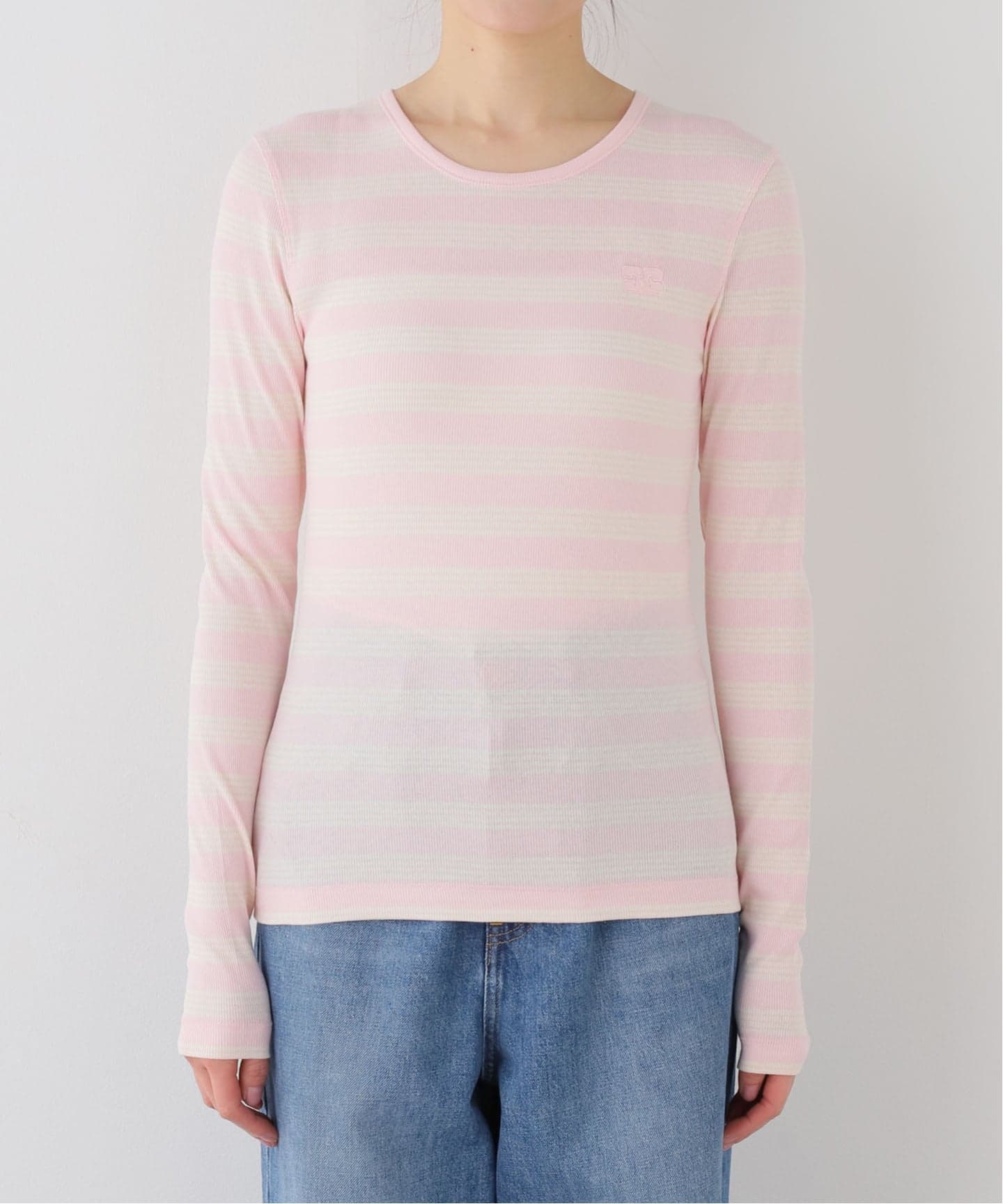 GANNI / ガニー Soft Cotton Straipe Rib Longsleeve（Tシャツ
