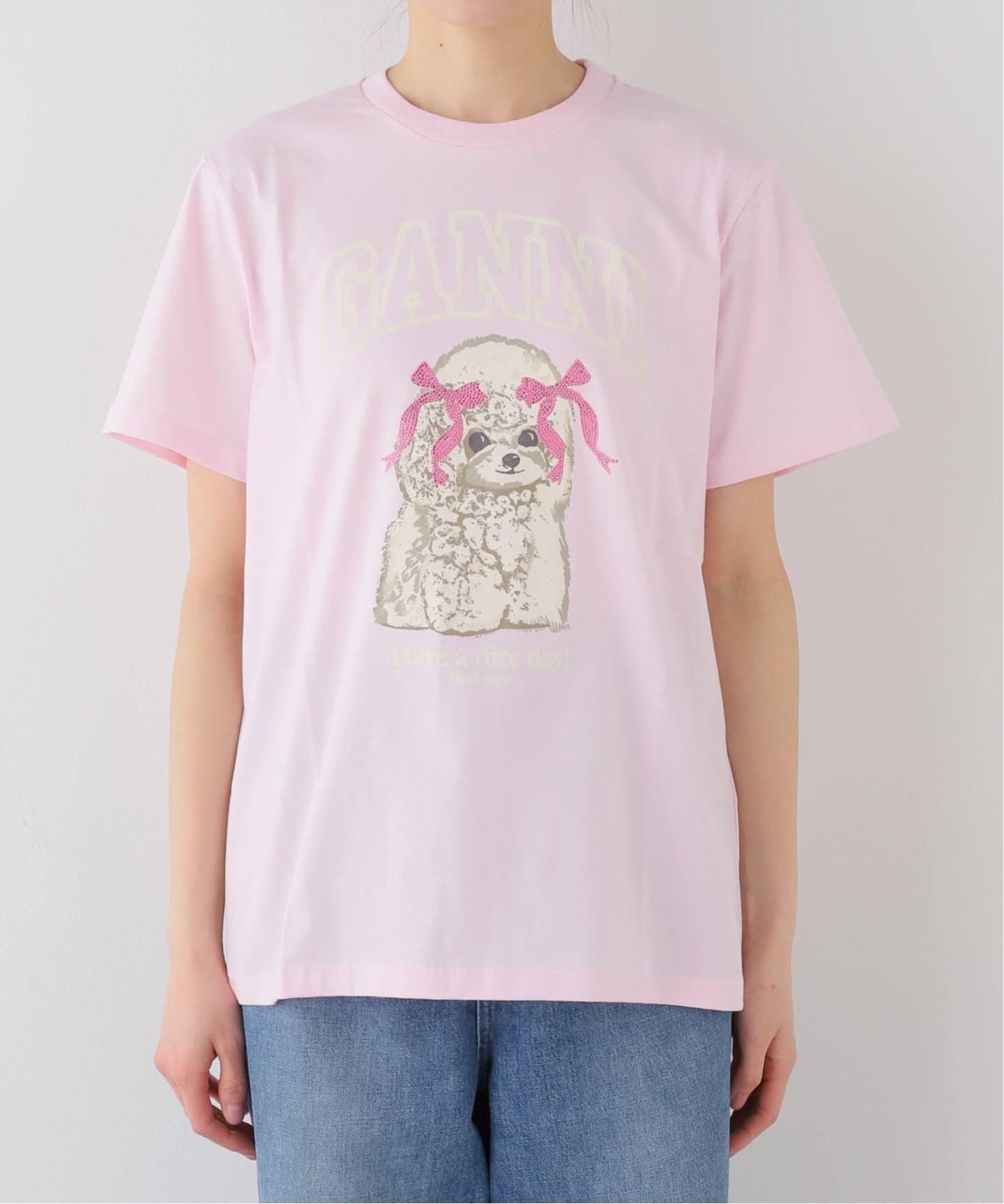 GANNI / ガニー Basic Cotton Jersey T-shirt（Tシャツ／カットソー