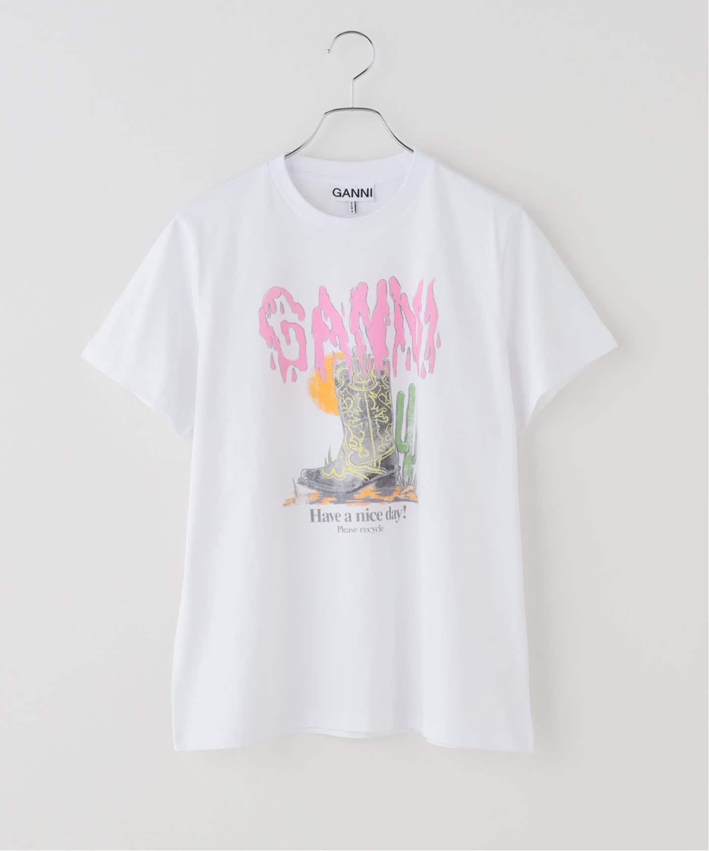 GANNI / ガニー Basic Cotton Jersey T-shirt Boots（Tシャツ