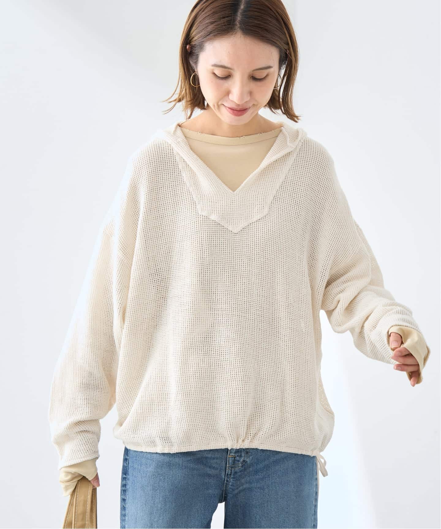 メッシュフードプルオーバー（Tシャツ／カットソー）｜FRAMeWORK