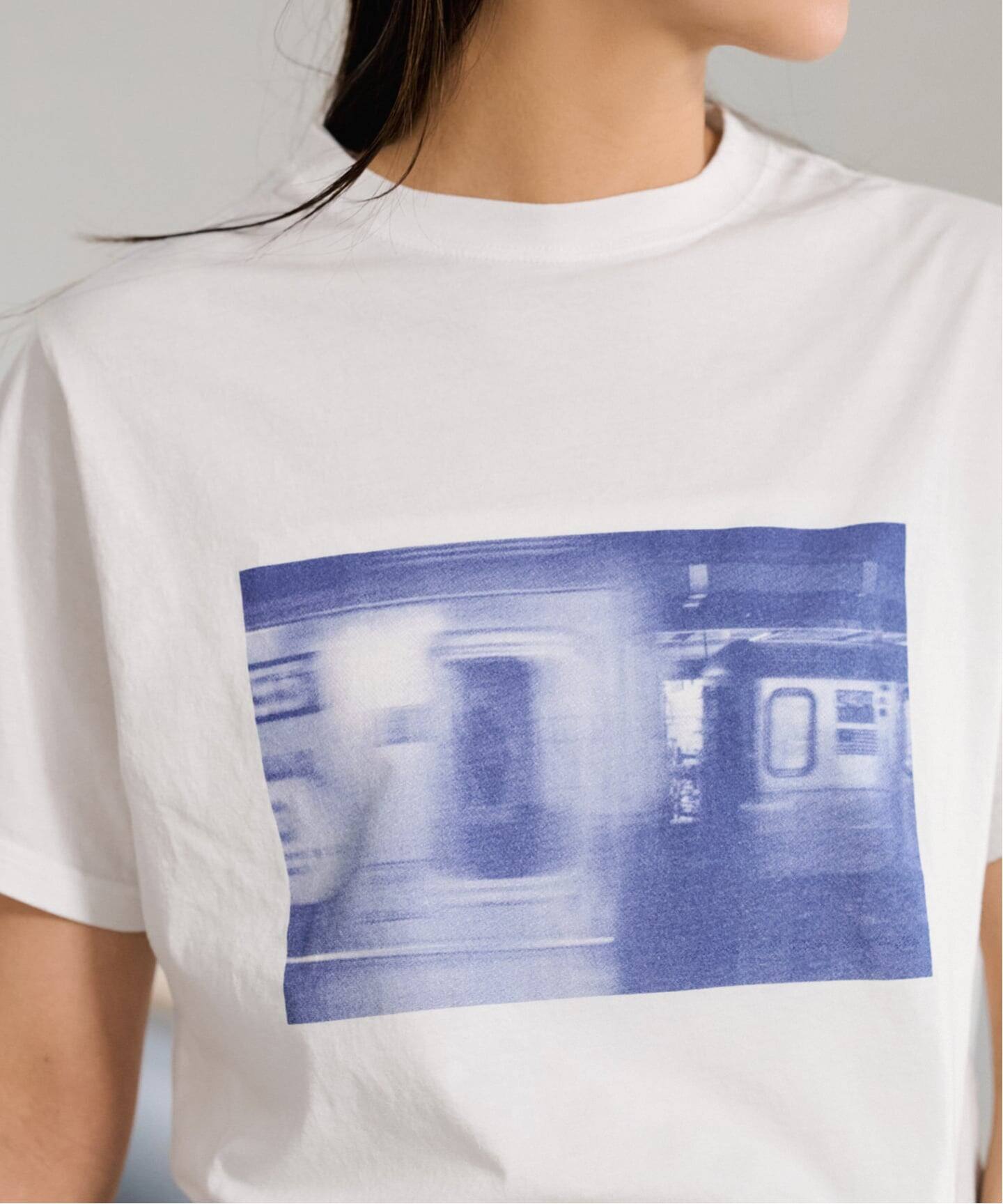 ブルーフォトTEE（Tシャツ／カットソー）｜FRAMeWORK（フレームワーク