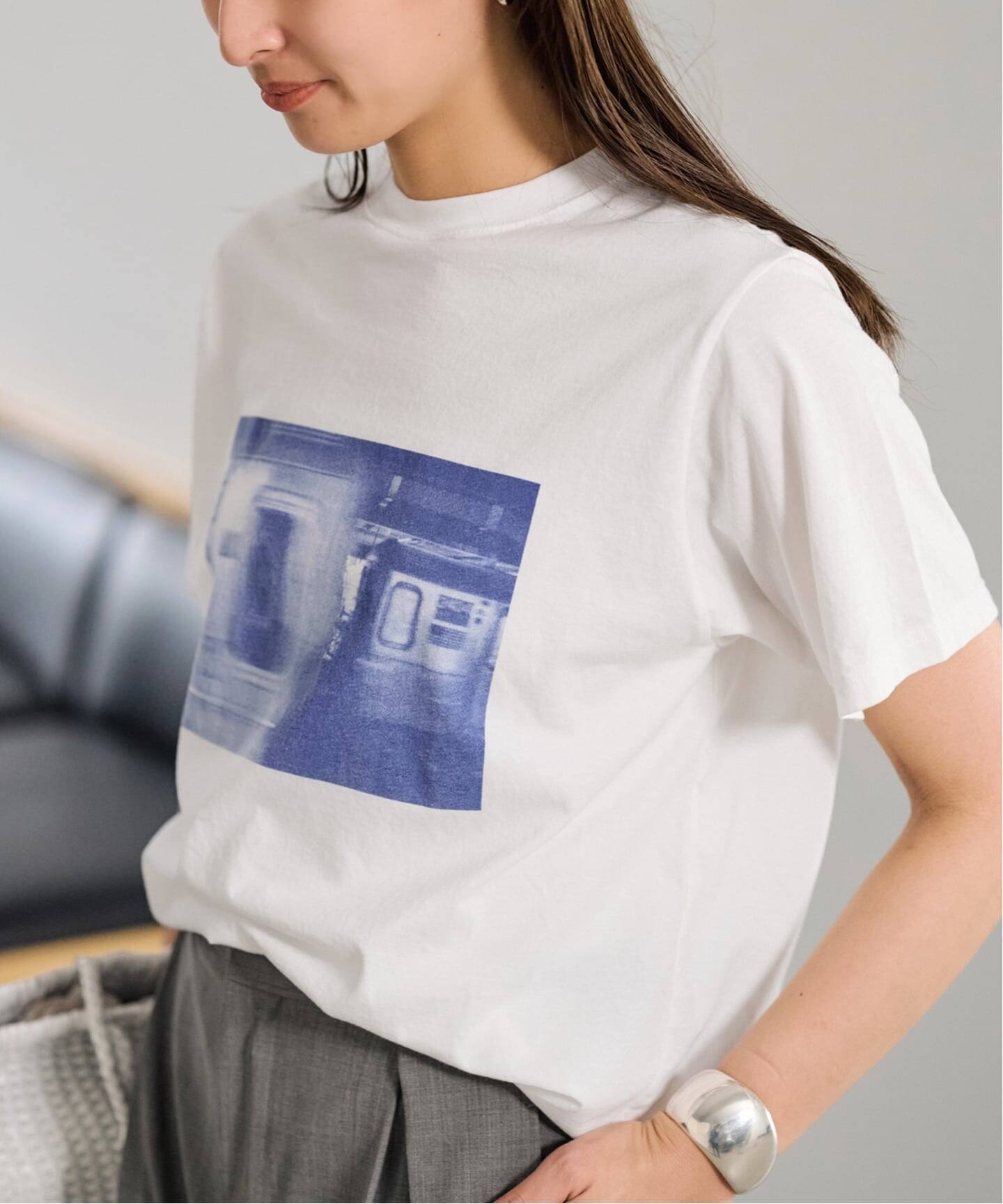 ブルーフォトTEE（Tシャツ／カットソー）｜FRAMeWORK（フレームワーク