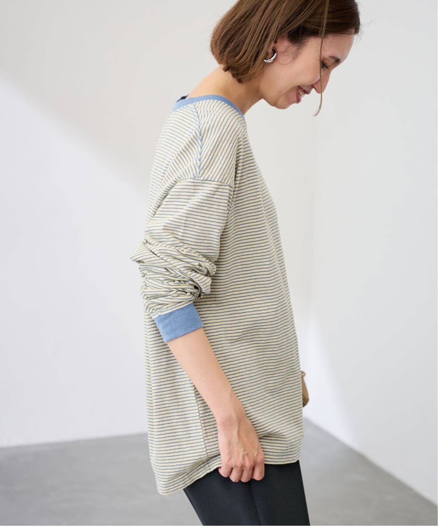 ≪予約≫マルチボーダーロンT（Tシャツ／カットソー）｜FRAMeWORK