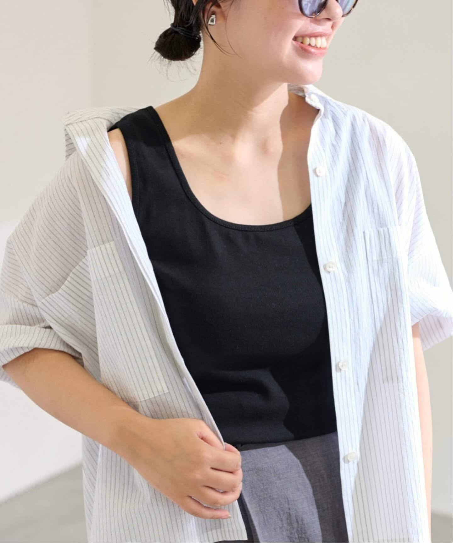 frolen　新品未使用　フレームワークベアテレコタンクトップ白、黒 ≪追加≫2WAYベアテレコタンク（タンクトップ）｜FRAMeWORK（フレーム