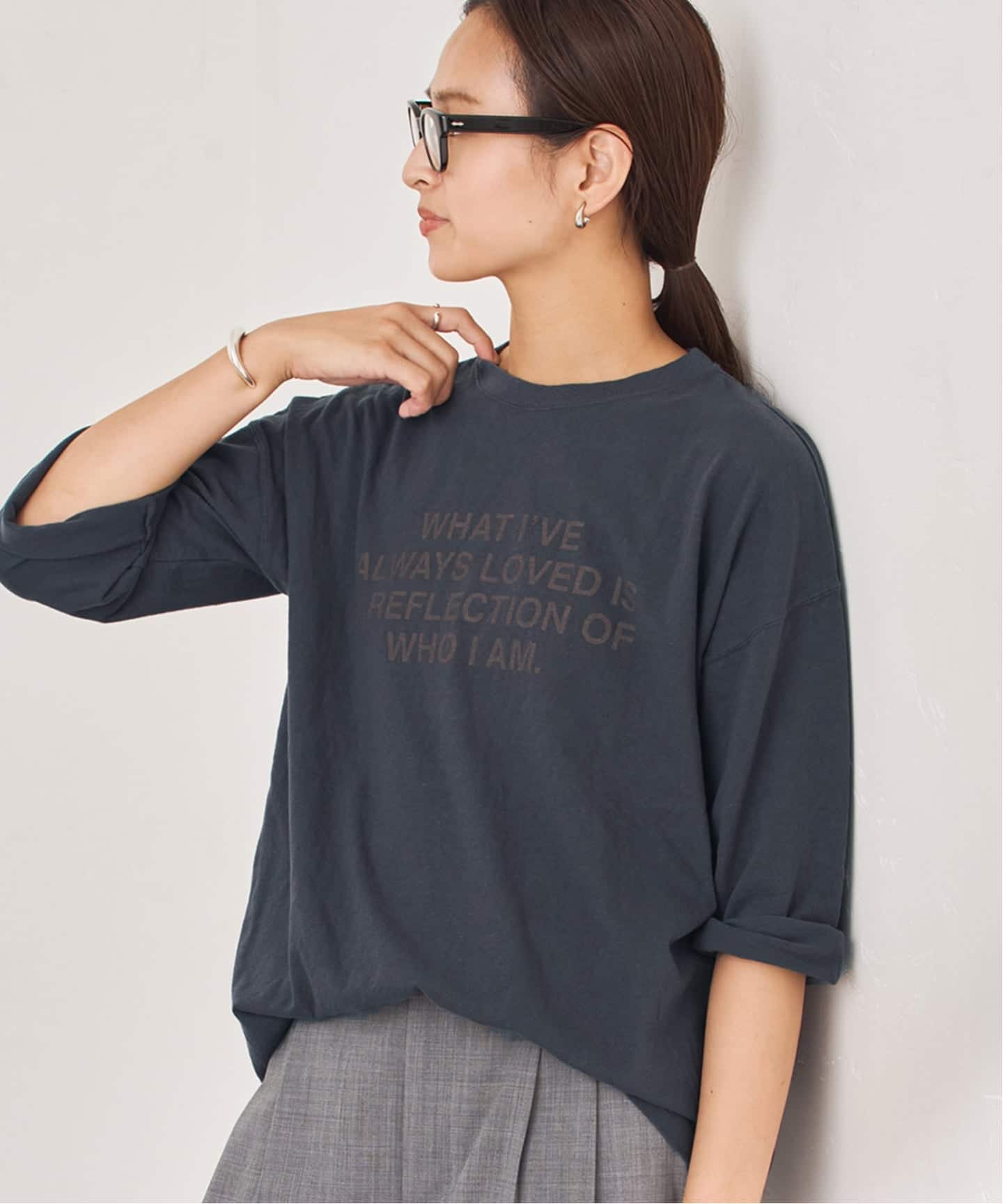 ≪追加≫クロップドスリーブロゴロンT（Tシャツ／カットソー