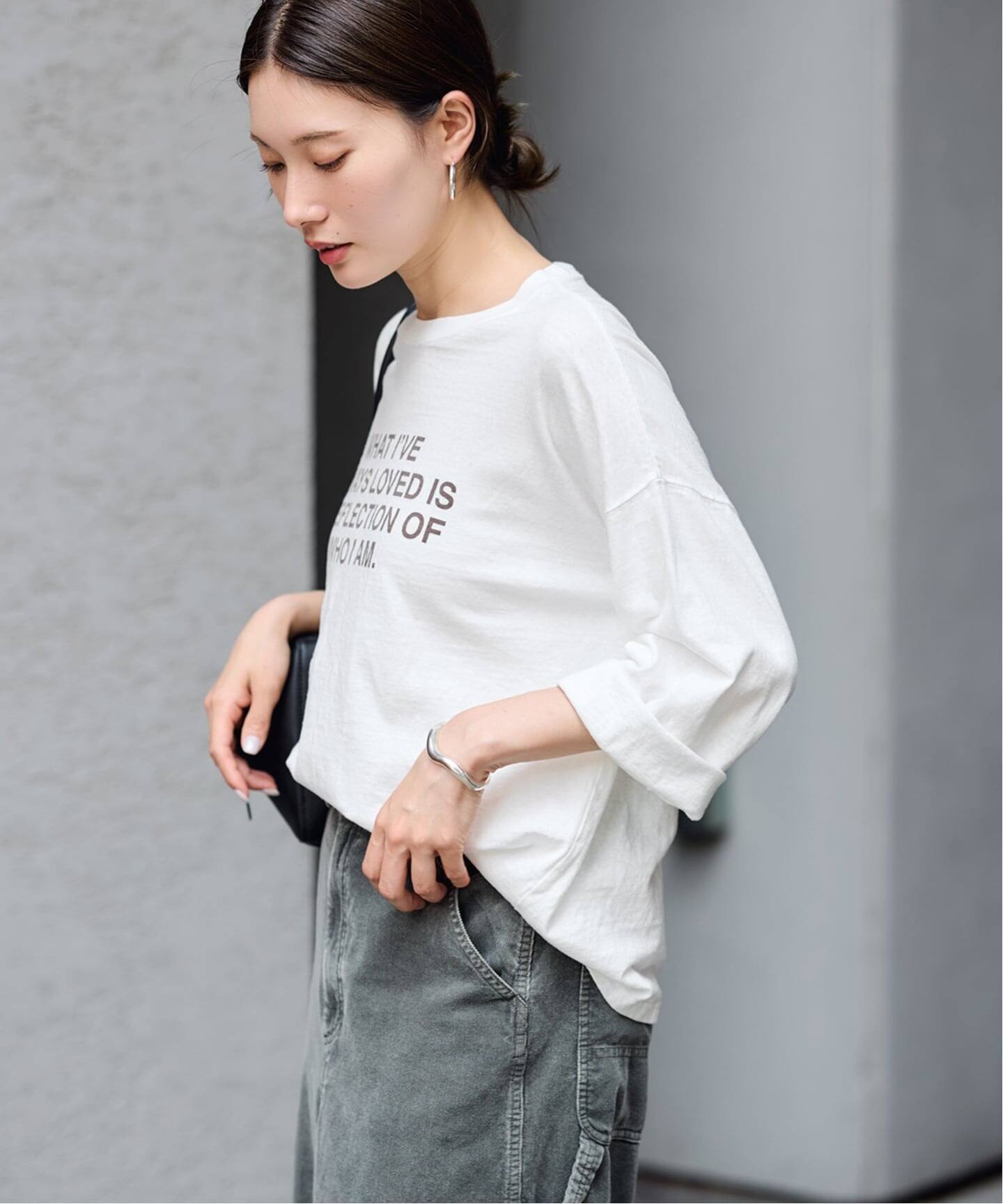 ≪追加≫クロップドスリーブロゴロンT（Tシャツ／カットソー