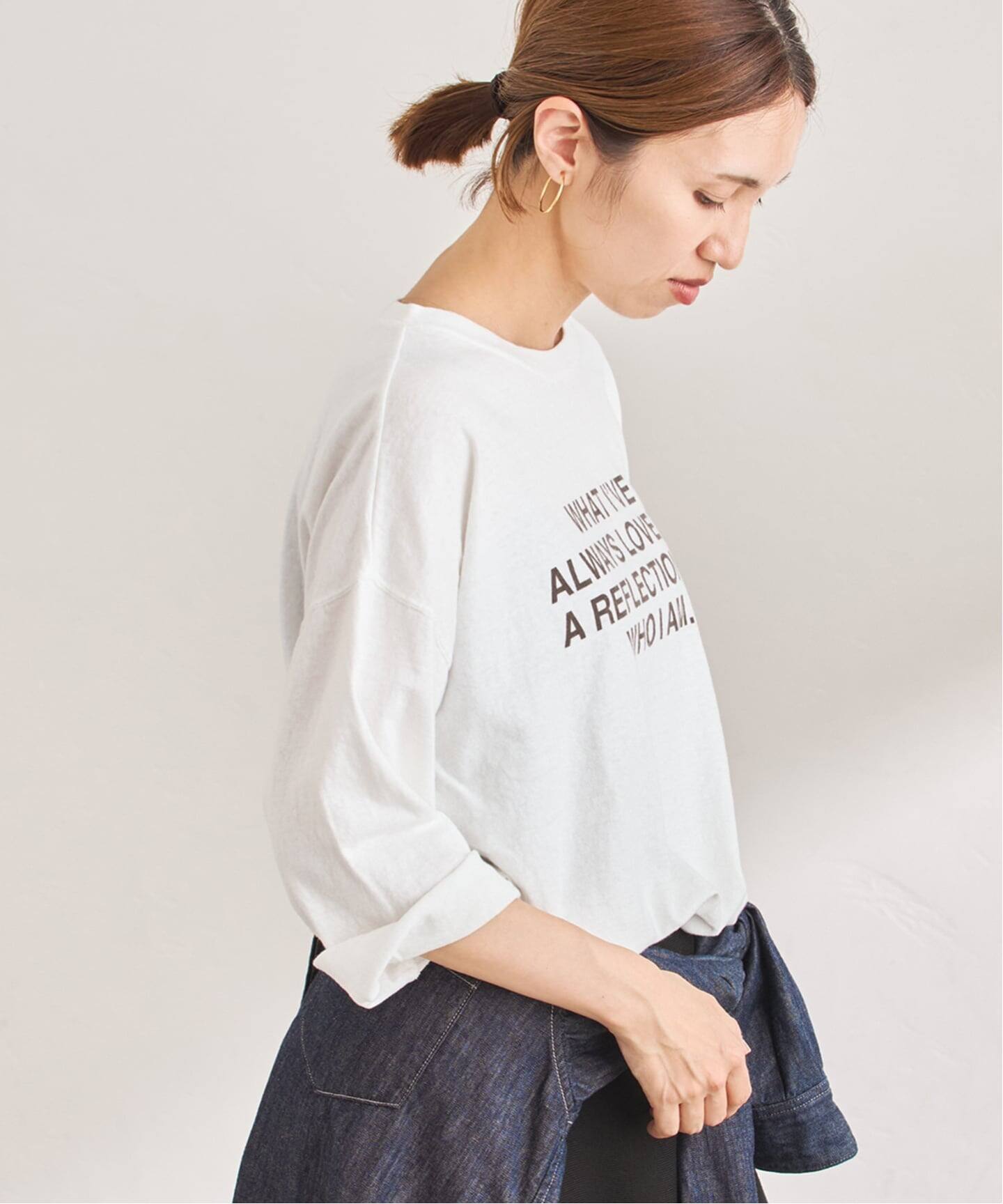≪追加≫クロップドスリーブロゴロンT（Tシャツ／カットソー
