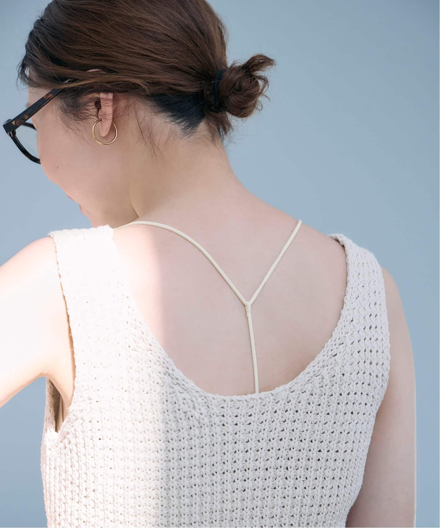 FRAMeWORK×EMILY WEEK Yバックブラキャミソール　ホワイト系 ≪追加≫FRAMeWORK×EMILY WEEK Yバックブラキャミソール（カップ付き
