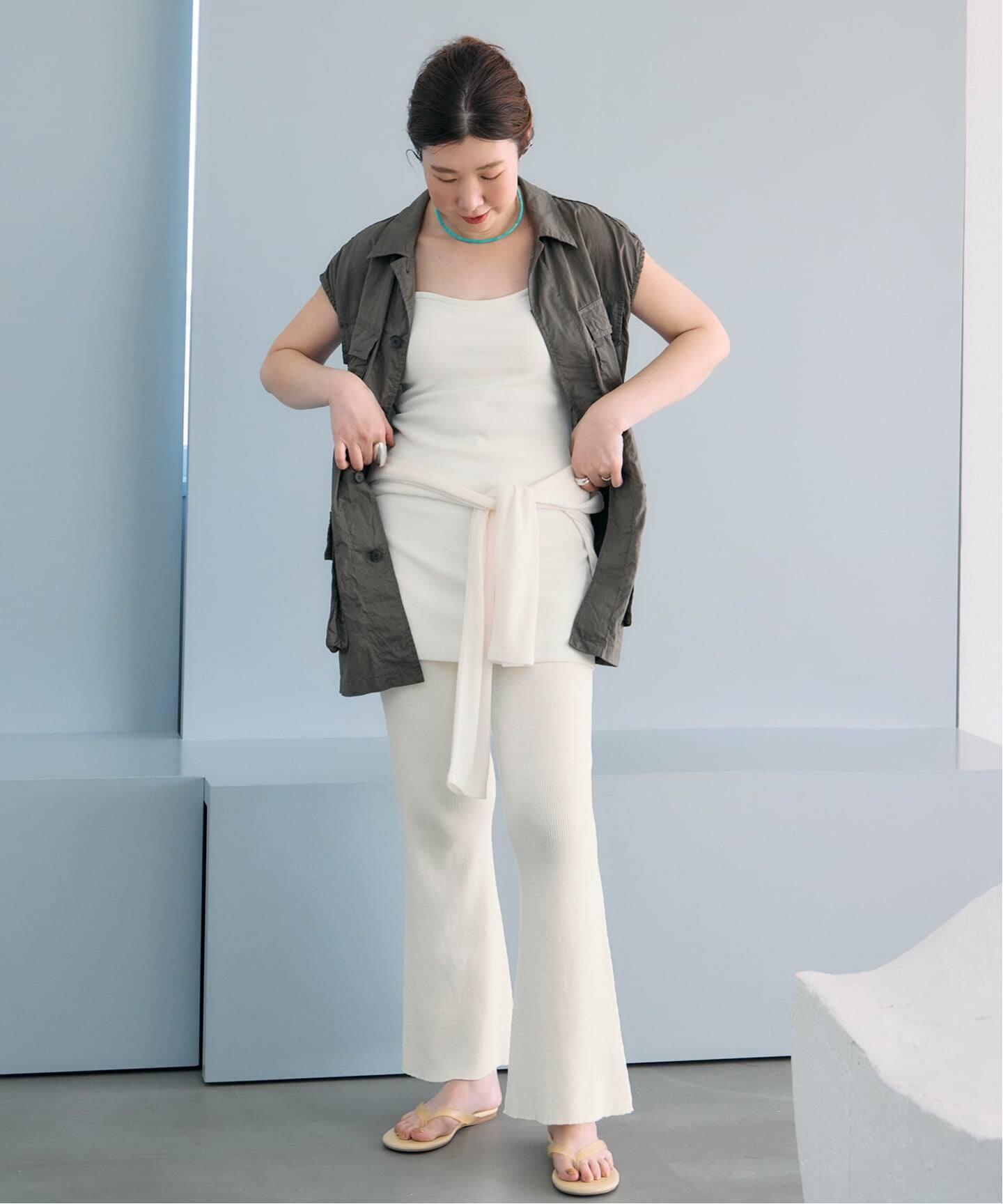 FRAMeWORK×EMILY WEEK ジョーゼットキャミソール（カップ付きインナー