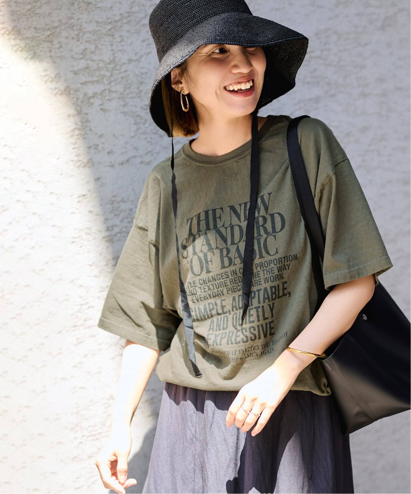 ★新品★FRAMeWORK 【NEW STANDARD TEE】カーキ NEW STANDARD TEE（Tシャツ／カットソー）｜FRAMeWORK（フレームワーク