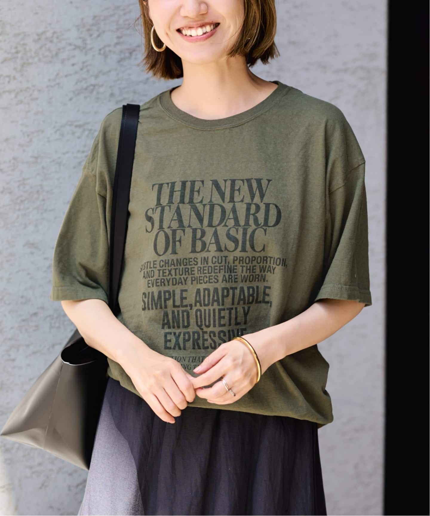 ★新品★FRAMeWORK 【NEW STANDARD TEE】カーキ NEW STANDARD TEE（Tシャツ／カットソー）｜FRAMeWORK（フレームワーク