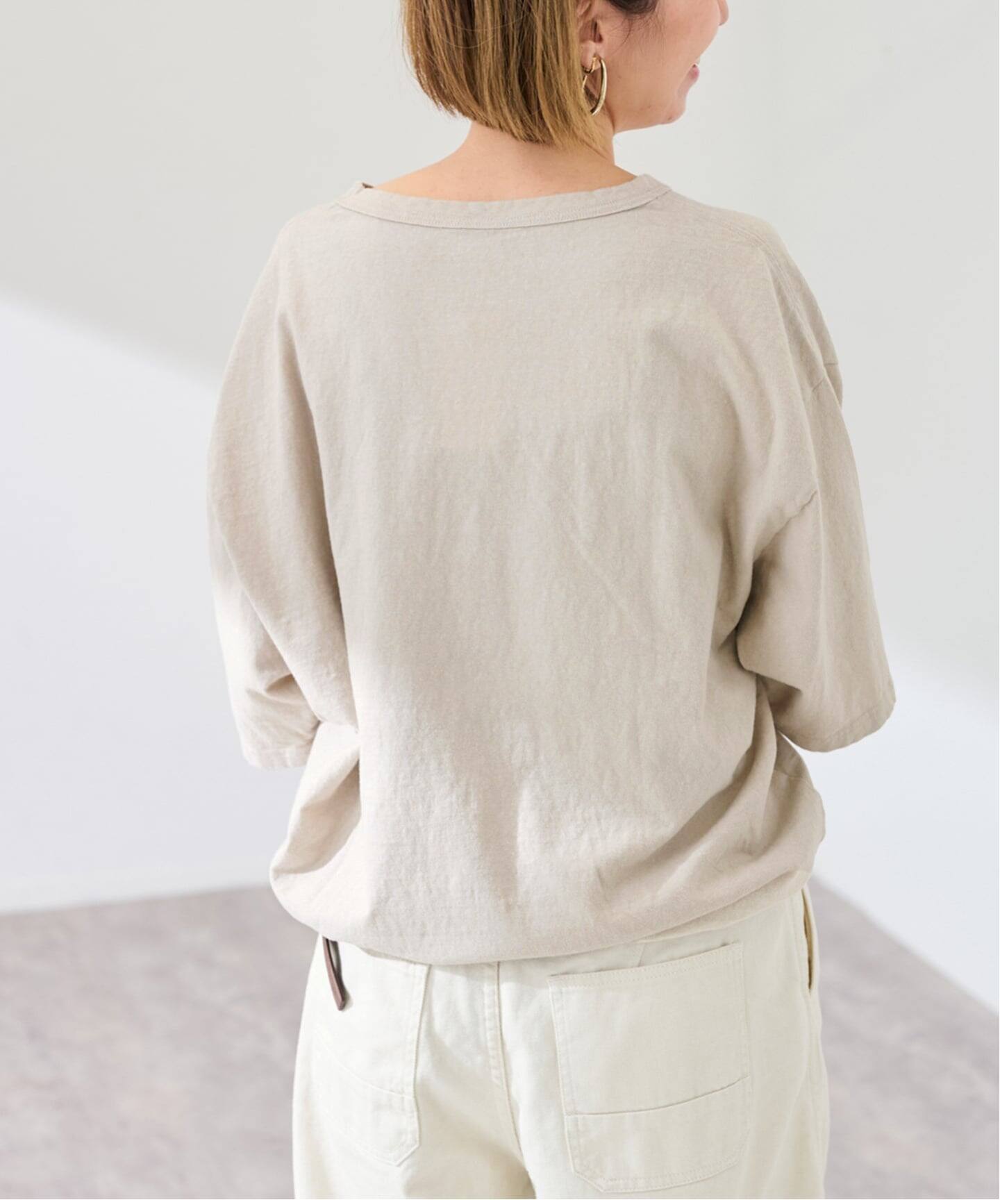 新品□Framework ラフィー天竺ネームロゴTEE／ベージュ ≪WEB限定 / 追加予約≫ラフィー天竺ネームロゴTEE 3（Tシャツ