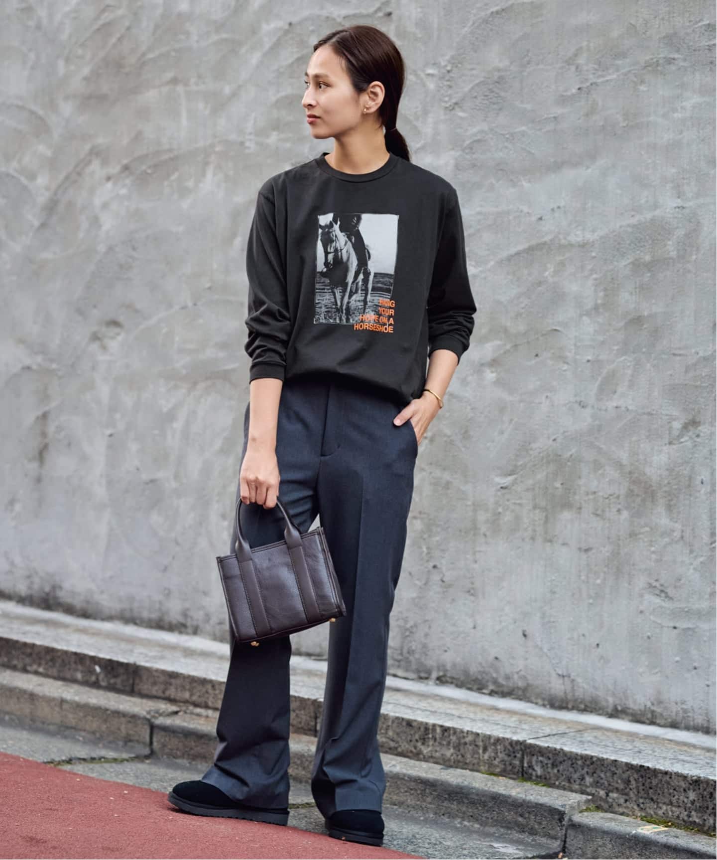 ホースフォトロングTシャツ（Tシャツ／カットソー）｜FRAMeWORK