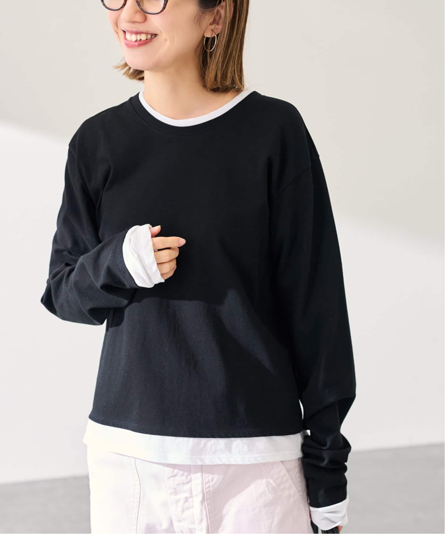 【2024AW】FRAMeWORK レイヤードライクTシャツ カットソー ロンT FRAMeWORK（フレームワーク）の「レイヤードライクTシャツ（Tシャツ