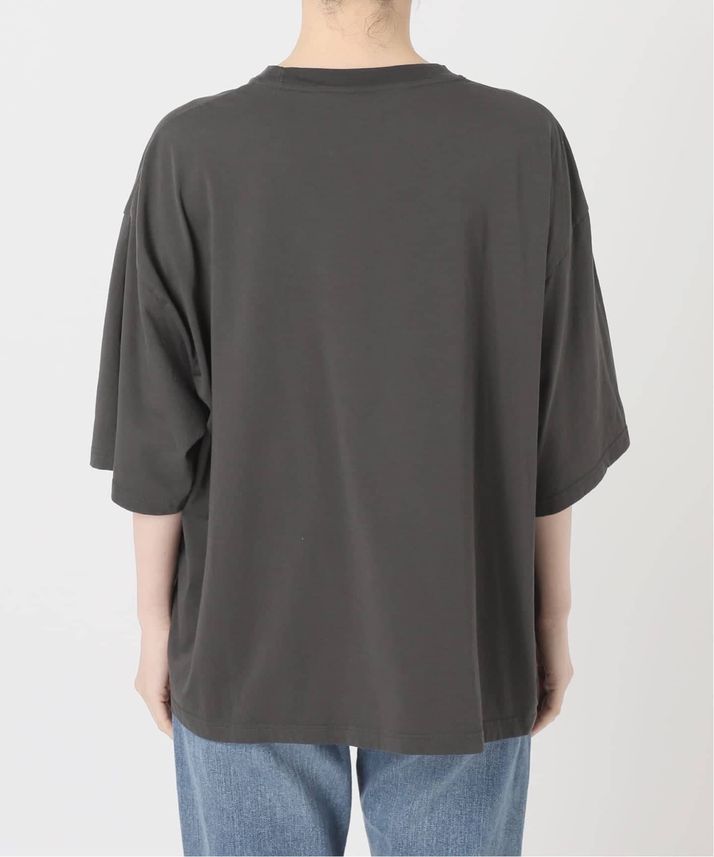 【美品】FRAMeWORK ロゴTシャツ オーバーサイズ グレー F 日本製 ロゴT-SHIRT（Tシャツ／カットソー）｜FRAMeWORK（フレームワーク）の