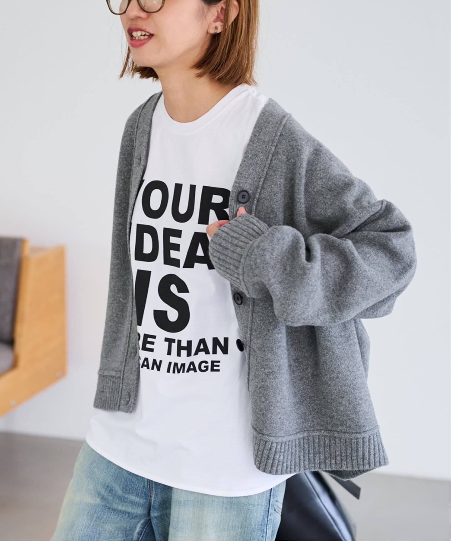 FRAMeWORK ロゴロンTee ホワイト ≪WEB限定 / 追加予約≫ロゴロンTee（Tシャツ／カットソー