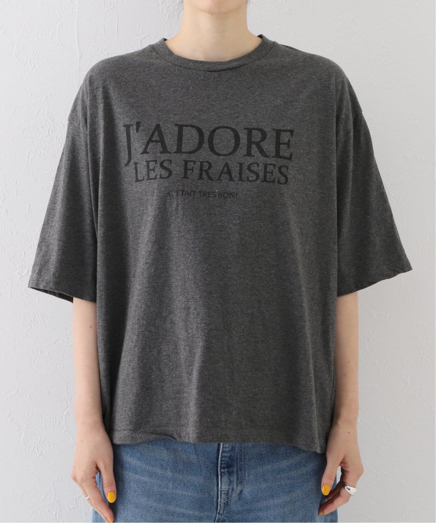 FRAMeWORK フレンチロゴTシャツ　グレー ≪WEB限定 / 追加予約≫フレンチロゴTシャツ 2（Tシャツ／カットソー