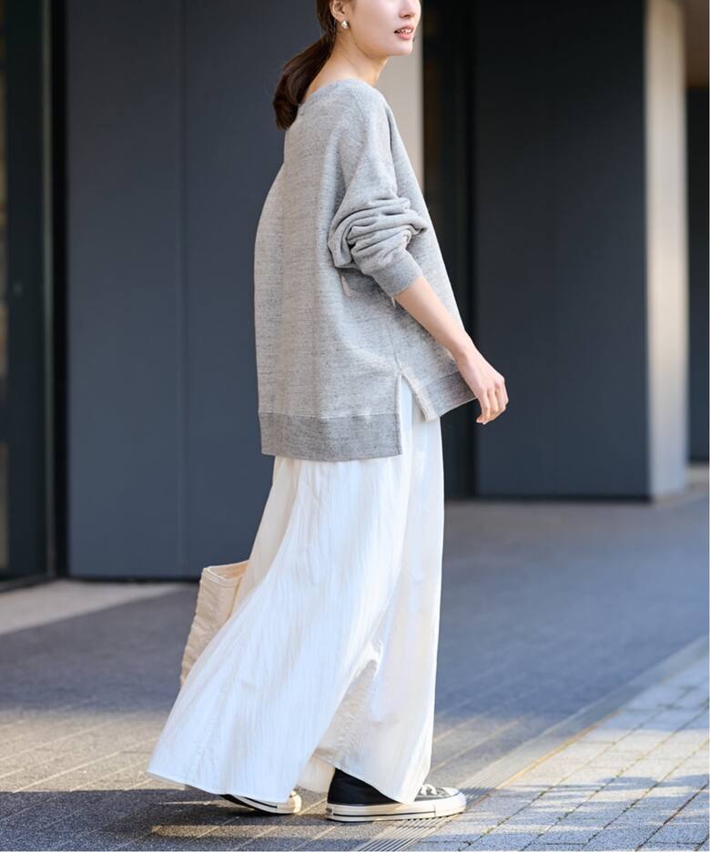 ≪一部カラーWEB限定 / 追加≫ボートネックワイドスウェット 