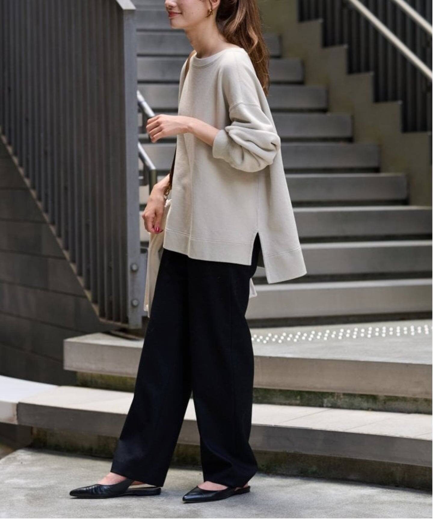 ≪一部カラーWEB限定 / 追加≫ボートネックワイドスウェット