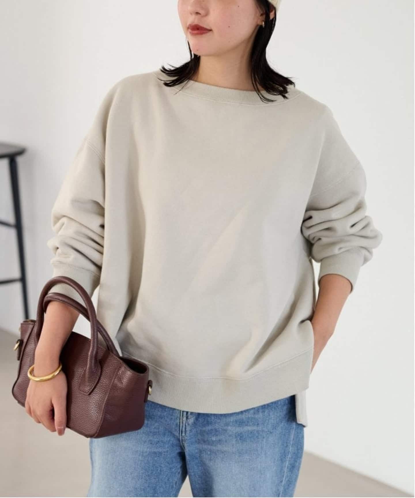 ≪一部カラーWEB限定 / 追加予約≫ボートネックワイドスウェット