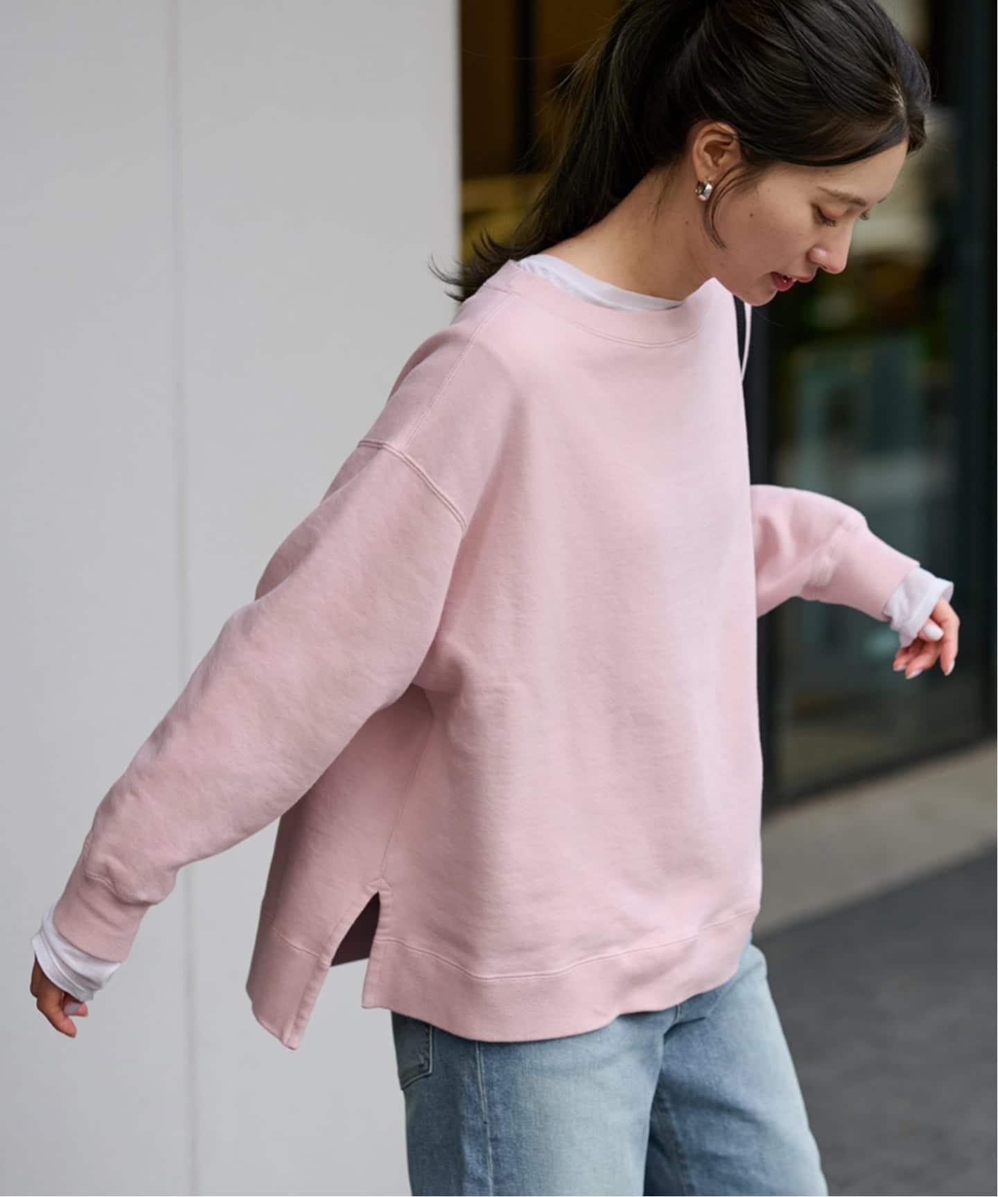 ≪一部カラーWEB限定 / 追加予約≫ボートネックワイドスウェット