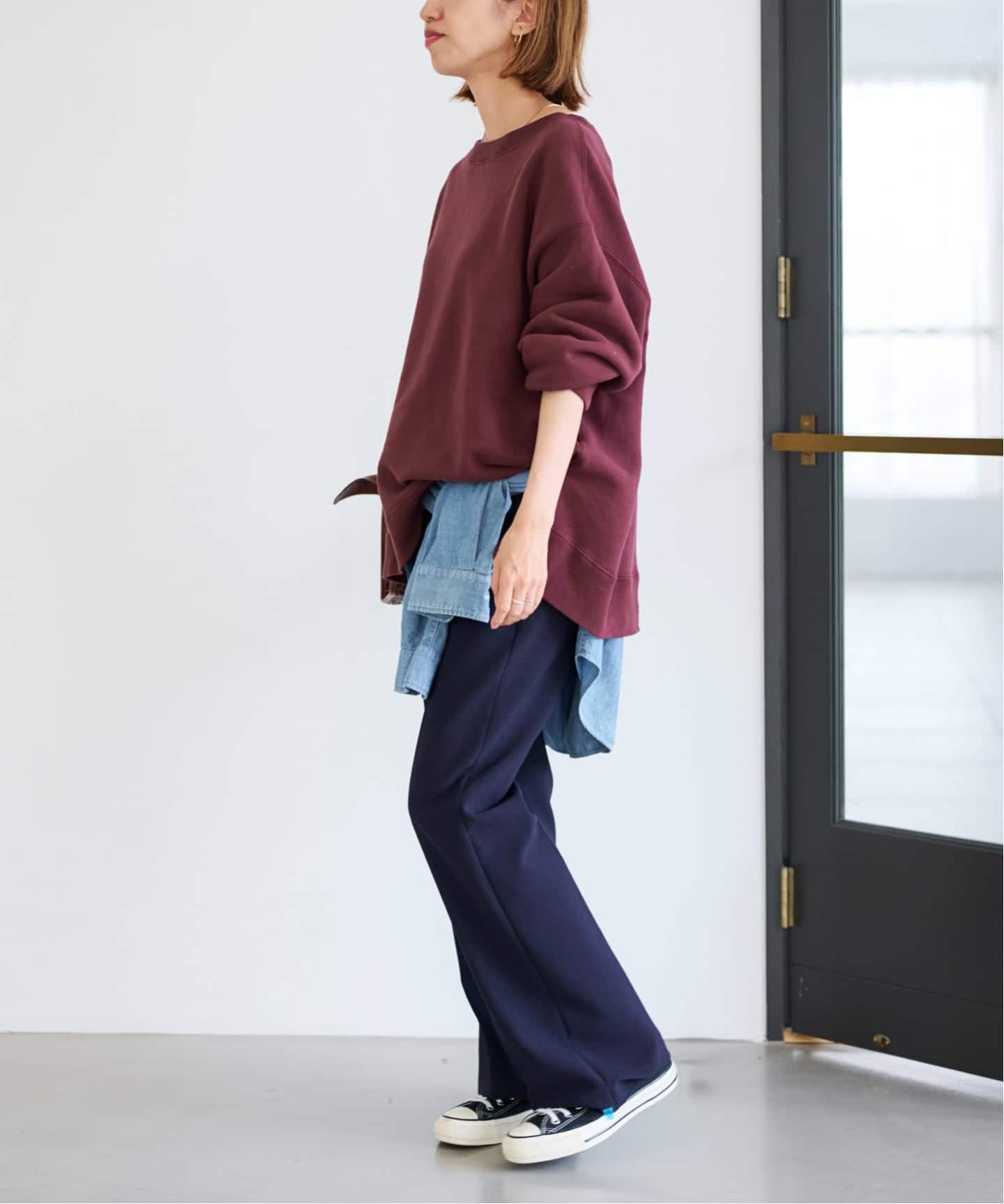 ≪一部カラーWEB限定 / 追加≫ボートネックワイドスウェット